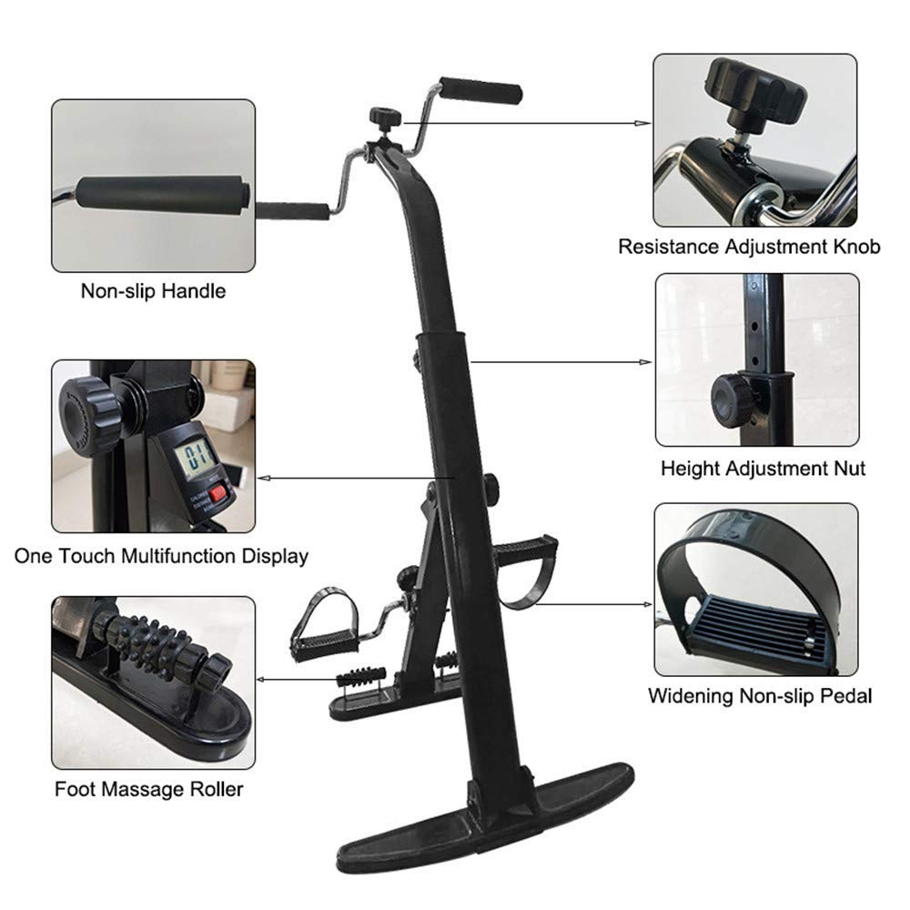 Mini Cyclette Ambulante Per Attrezzature Fitness Per Esercizi Di Recupero Di Gambe, Braccia E Ginocchia Con Monitor Lcd E Rullo Massaggiante, Attrezzature Da Palestra Per Riabilitazione Fitness Per