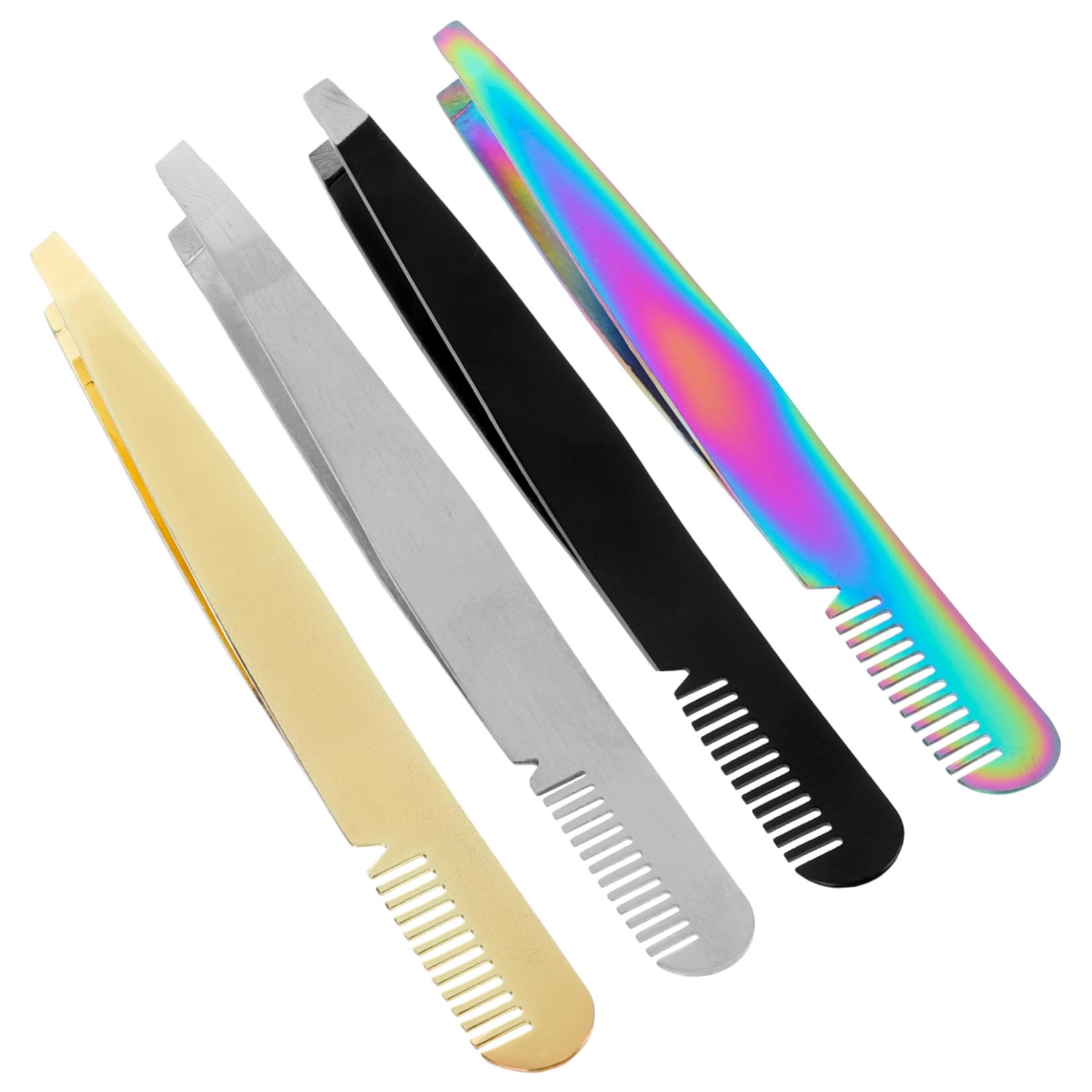 FRCOLOR 20pezzi Pinzette Per Sopracciglia Inossidabile Pinzette Professionali Per Donne Per Rimuovere Sottopelle e Schegge Kit Compatto e Leggero Per Viaggi e Regali