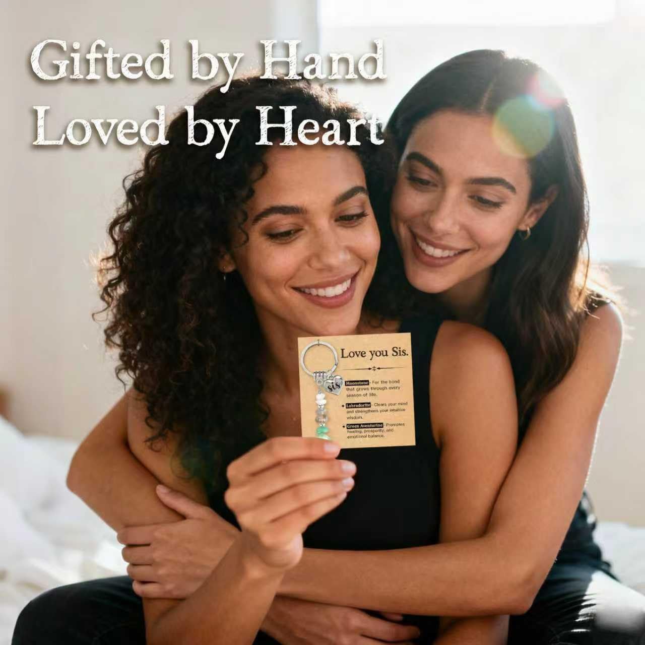 Crystal Keychain Gift for Sister, Love You Sis Crystal Keyring Gift for Sister's Birthday, Unique Charm Key Ring, Sister Keyring to Bestie, Friend, Mother, Valentine’s Day Gift - Image 6