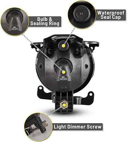 Miniatura 5 de AUTOWIKI Lámparas antiniebla compatibles con Hyundai Accent Driver Passenger 2003, 2004, 2005, 2006