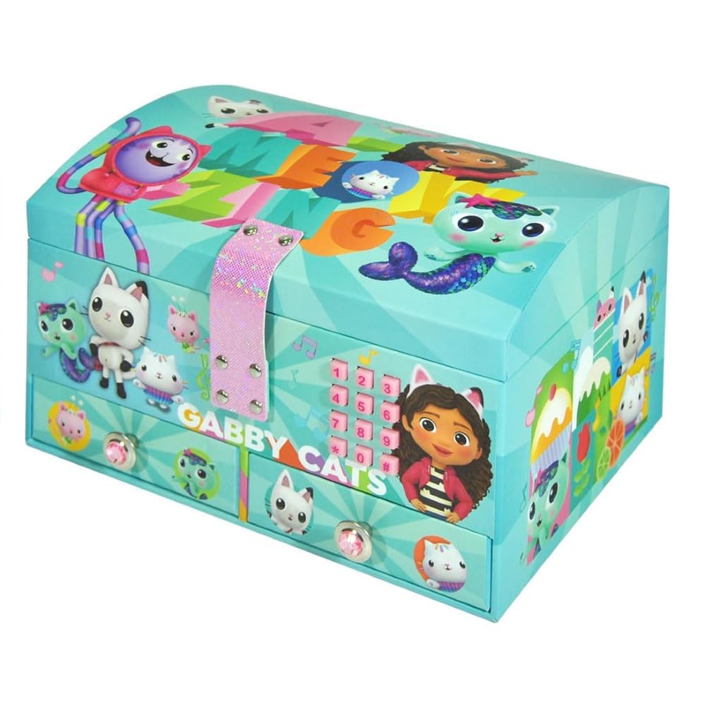 CARTOON Gabby's Dollhouse Elttronic Combination Jewellery Box Trunk with Sound