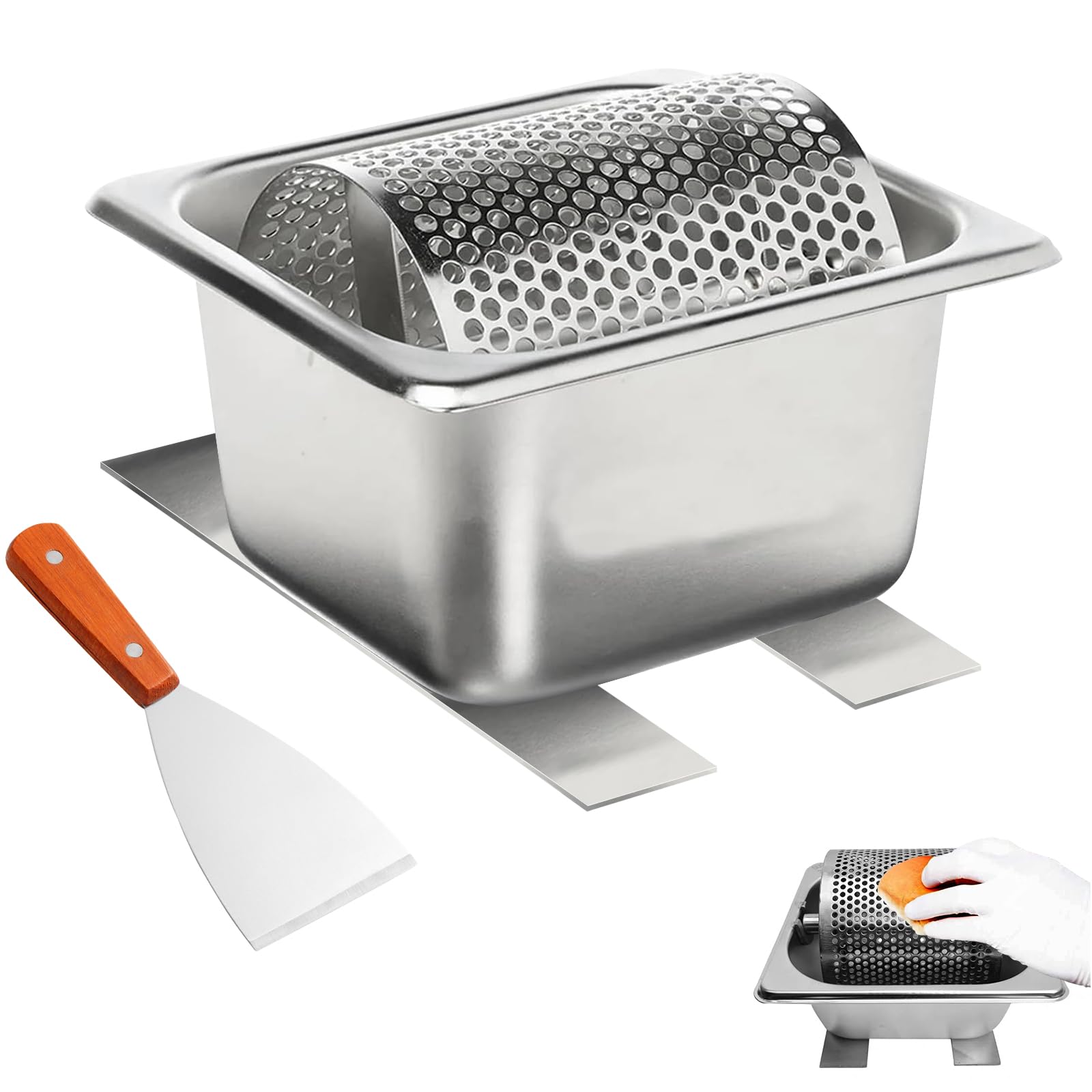 Roestvrijstalen boterroller, boterroller-riem, boterroller-gereedschap, herbruikbaar, gemakkelijk te reinigen, voor hamburgerwinkel, keuken, kaas, schep mee te nemen