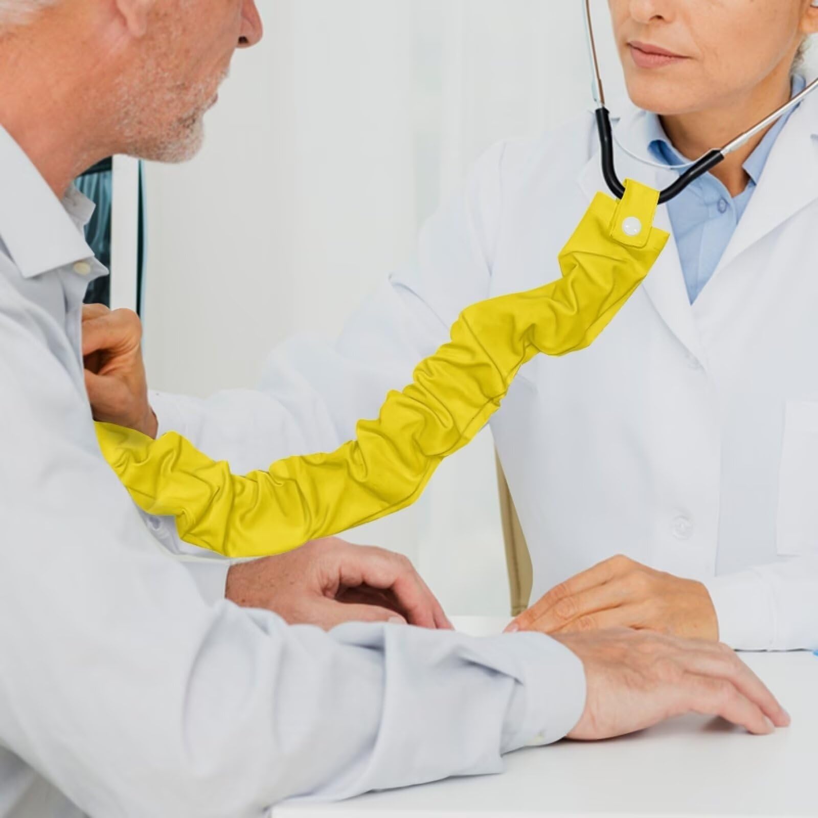 Uorisanigo Yellow Stethoscope Cover Nurse Gifts for Nurses Day Nurse Stethoscope Sleeve Tube Shape 2 Pack Stethoscope Accessories Stethoscope Protective Cover for Women Men