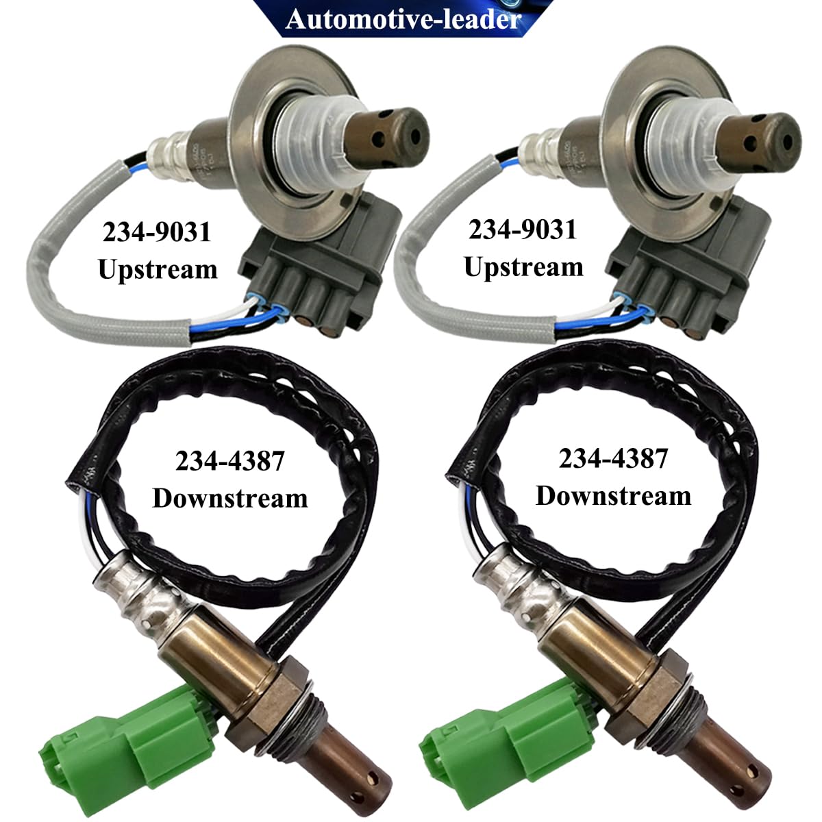 4Pcs 234-9031 234-4387 Oxygen O2 Sensor Upstream Downstream Replacement for 2007 2008 Grand Vitara V6 2.7L 1821366J20 24836 250-54070 18213-65G40