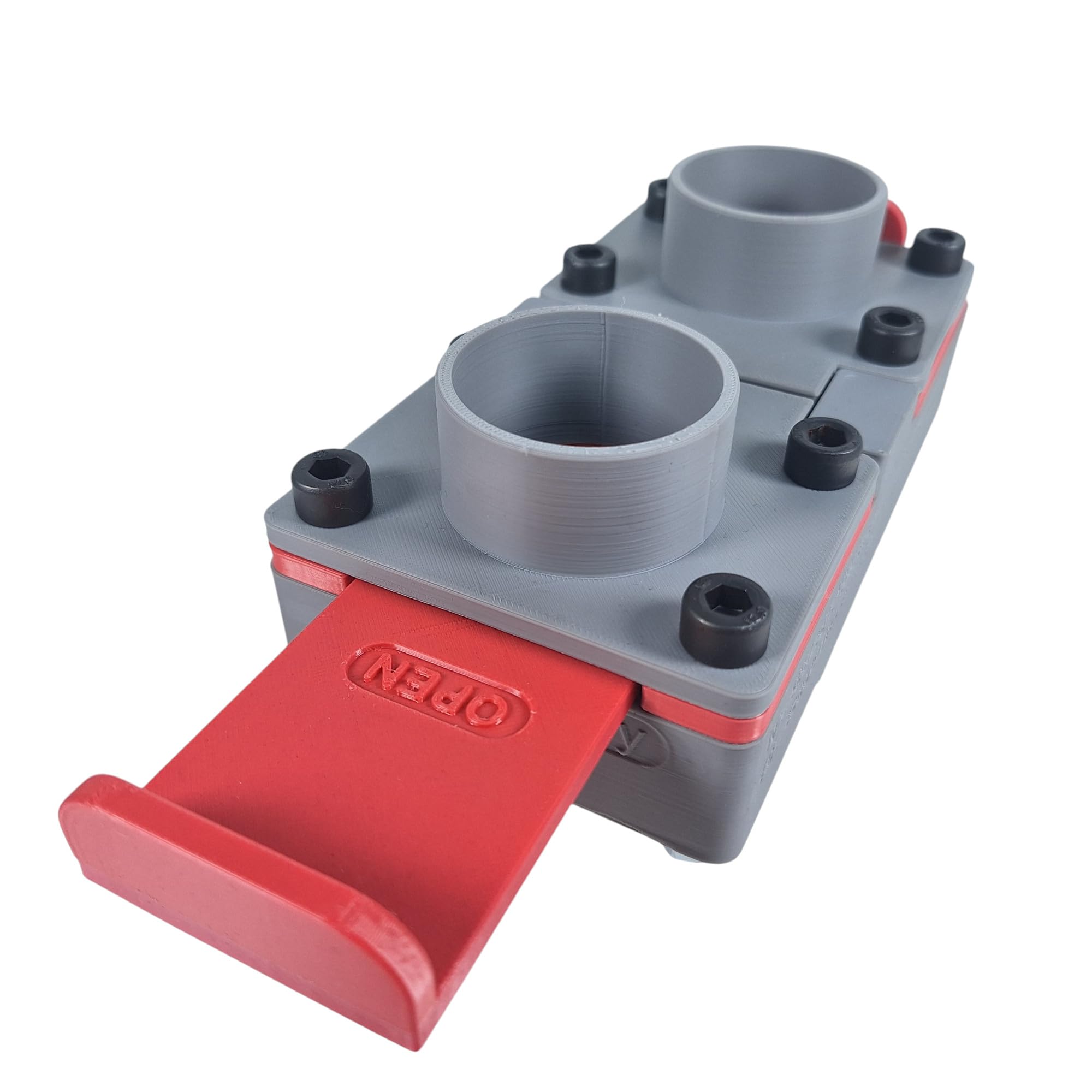 GENERISCH Valvola direzionale 2/3 per impianto di aspirazione, diametro 50 mm, BlastGate DN 50 con valvola di bloccaggio manuale per aspirazione officina