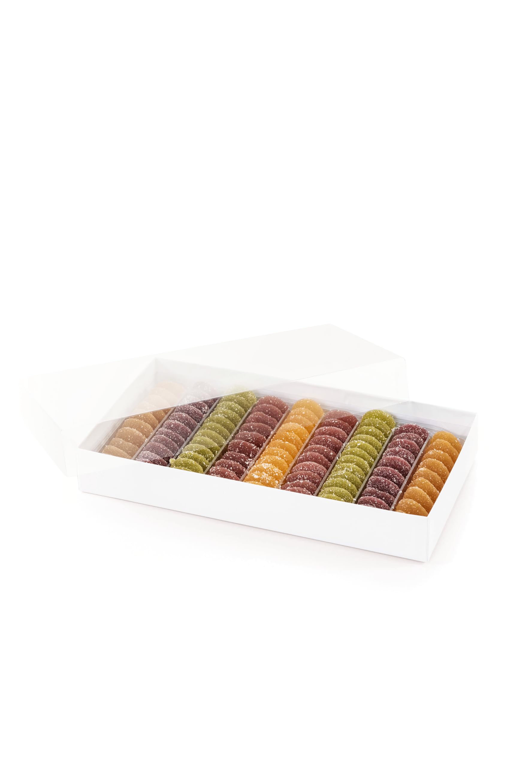 Pâtes de fruits en Pastilles 1 Kg, saveurs (Abricot, Cassis, Fraise, Citron, Poire)
