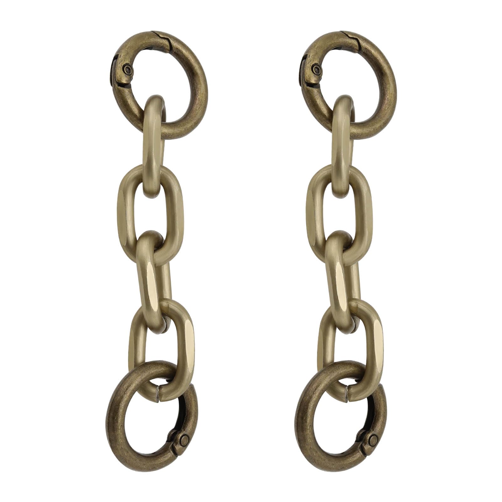 The Lord of the Tools 2pcs Bag Extender Chain with Spring Buckle Rings Aluminum Alloy Strap Extender 9.7cm Chain Extender for Handbags Shoulder Bags Bronze