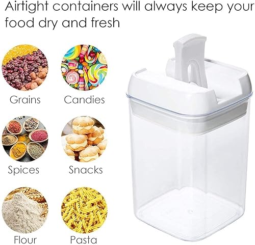 Contenedores de almacenamiento para el hogar y la cocina accesorios de alimentos con tapas herméticas set de 7 piezas para almacenamiento y