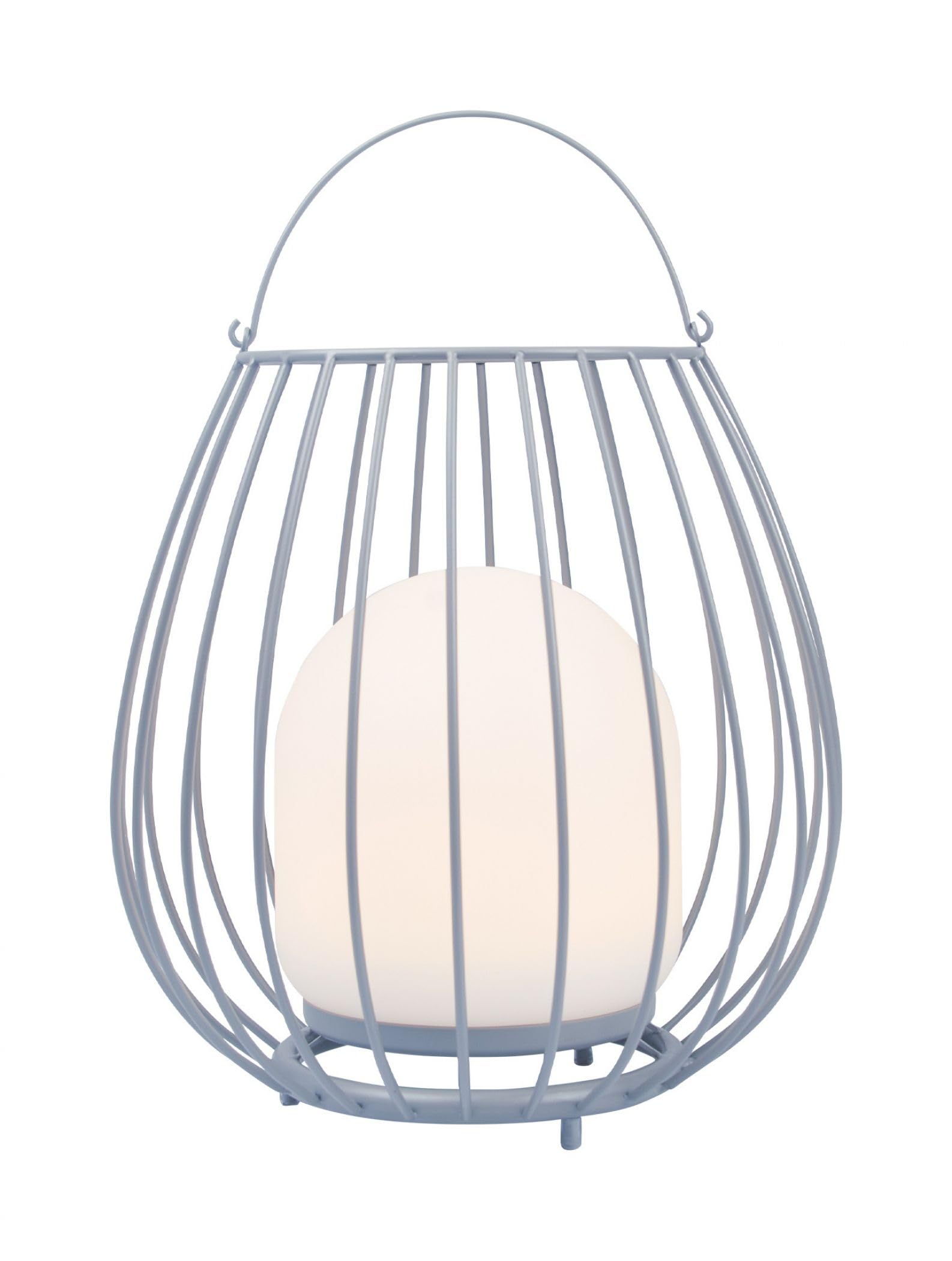 Nordlux Jim Outdoor Lantern Grey Metal Portable Intergrated LED 3-Level Dimming - Garden, Patio, Outdoor Dining, IP54