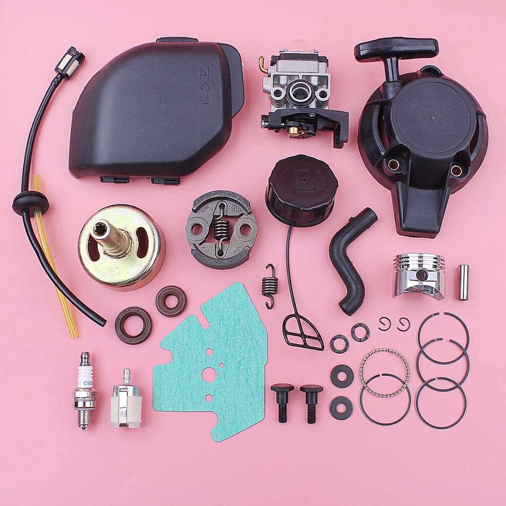 Kit de reparación de pistón de Tambor de Embrague, Cubierta de Filtro de Aire de Arranque de Retroceso de carburador, Pieza de Herramienta de Motor GX25 GX 25 35mm Arranque Manual del Motor