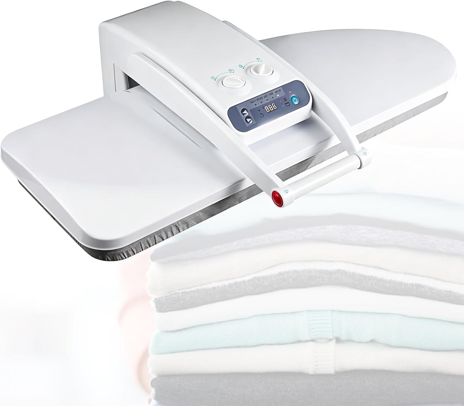 Large Steam Iron - Intelligent Heat Press, Suitable for T-Shirts, Non-Stick Coating, Multiple Fabric Settings, Automatic Power-Off, 300ml Water Tank Capacity 1800W