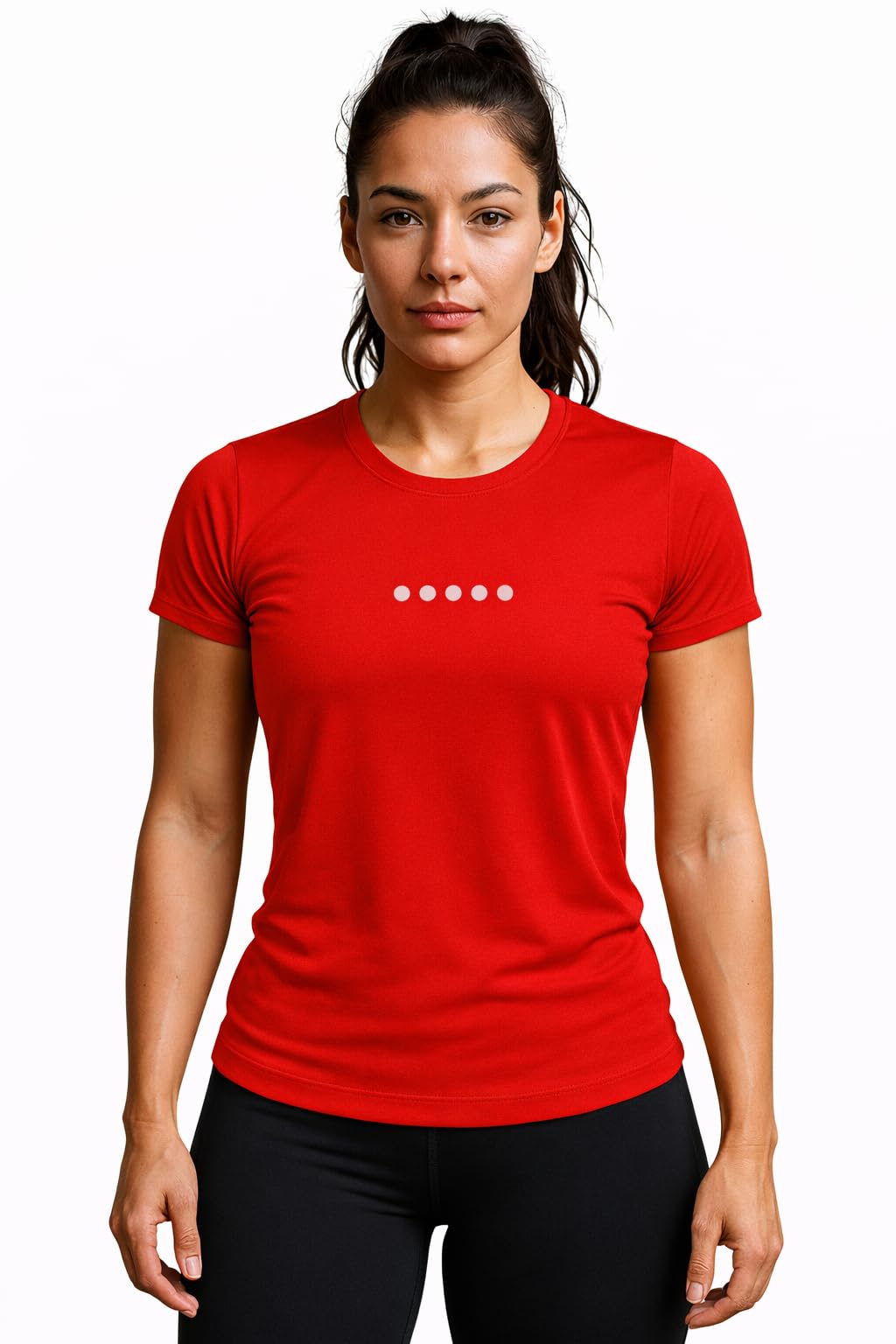 3Colors Women’s Gym T-Shirt | Quick Dry Sports Top for Workout, Running & Training | Round Neck Activewear Tee-Power UP-image-44