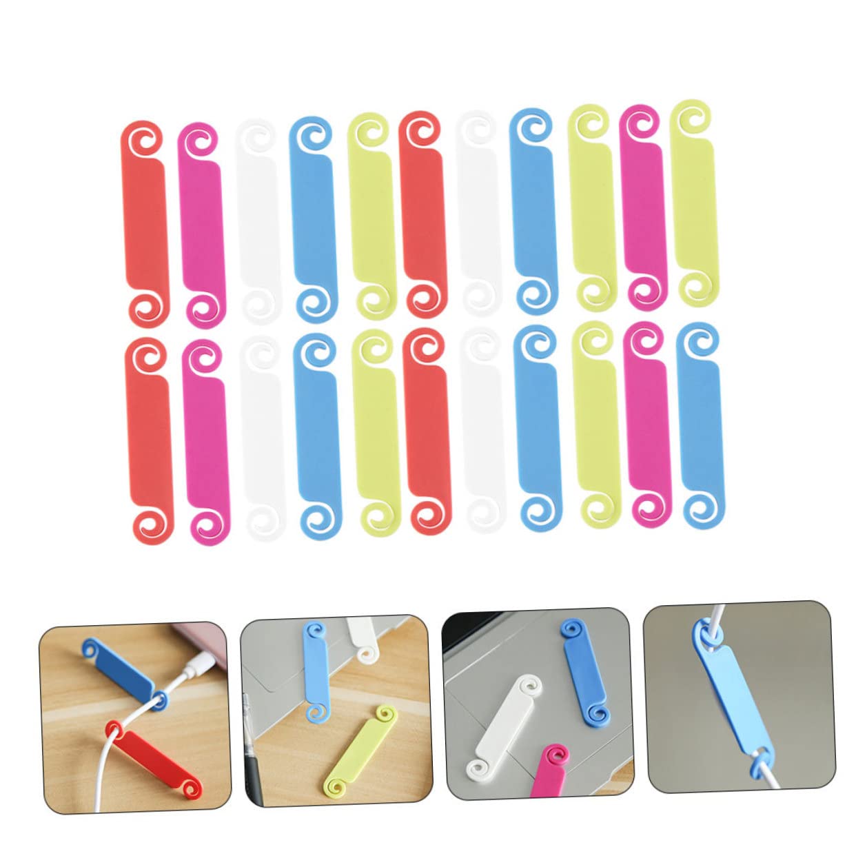 OSALADI 4 Set Identificazione Del Filo Cavo Targhette Identificative Del Cordone Gestione Dei Cavi Dell'auto Etichette Per Cavi Per L'elettronica Etichette Di Marca 50 Pezzi * 4