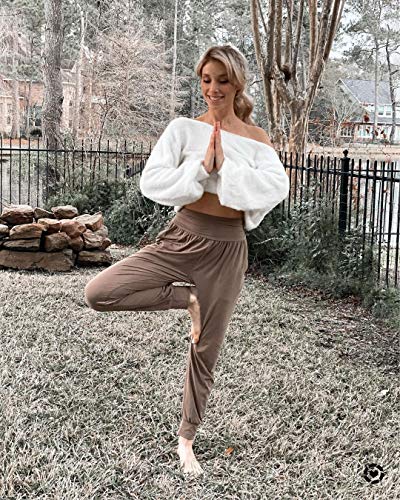 Image of UEU Women's Cozy Yoga Joggers Pants Loose Workout Sweatpants Comfy Lounge Pants with Pockets