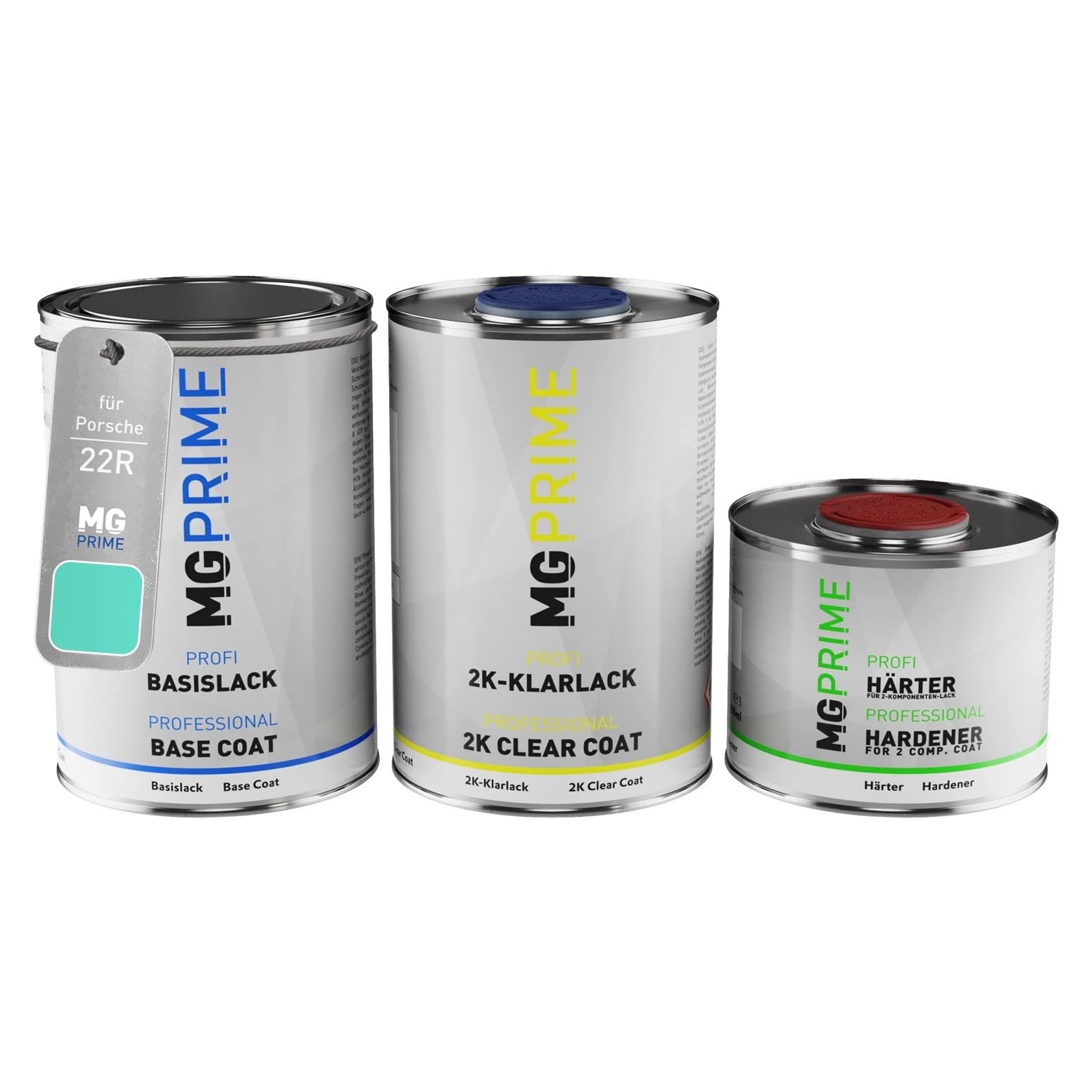 MG PRIME Kit pots de Peinture voiture pour Porsche 22R / N4 Mintgrün 2,5L