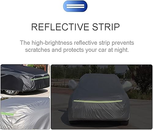 Miniatura 4 de Funda impermeable para automóvil compatible con Dacia Duster Logan MCV Sandero a prueba de polvo, viento, lluvia, nieve, clima, protege eficazmente