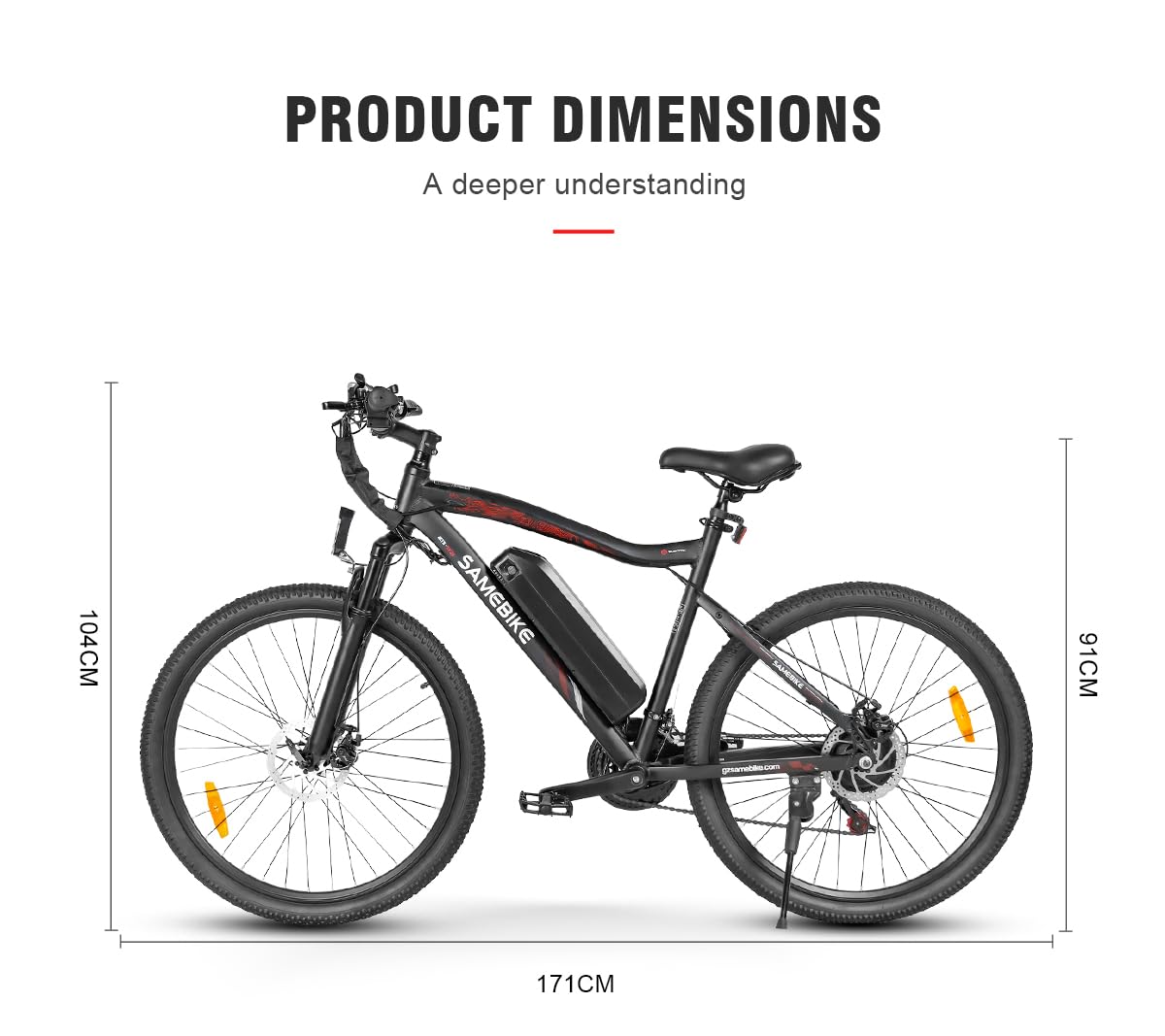SAMEBIKE Bicicletta Elettrica per Adulti 26'',Bici Elettrica con Pedalata Assistita,City E-bike Unisex Adulto,Batteria Rimovibile 36V13AH,Bici Elettriche per 21 Velocità Uomo/Donna