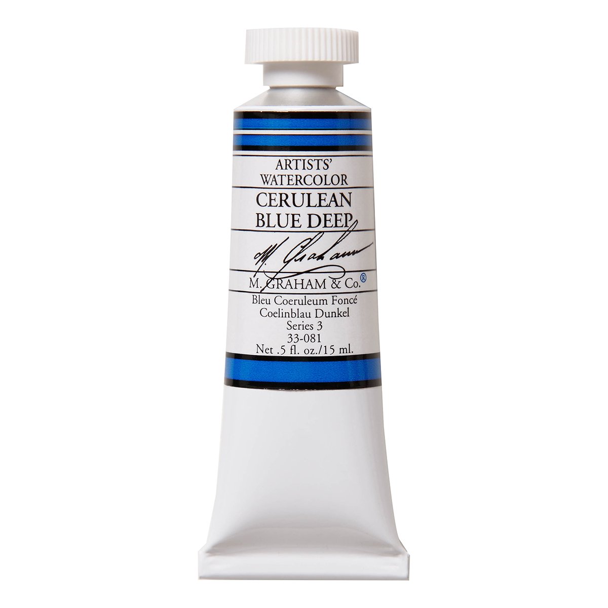 M. Graham 30ml Tube Watercolour Paint, Cerulean Blue Deep