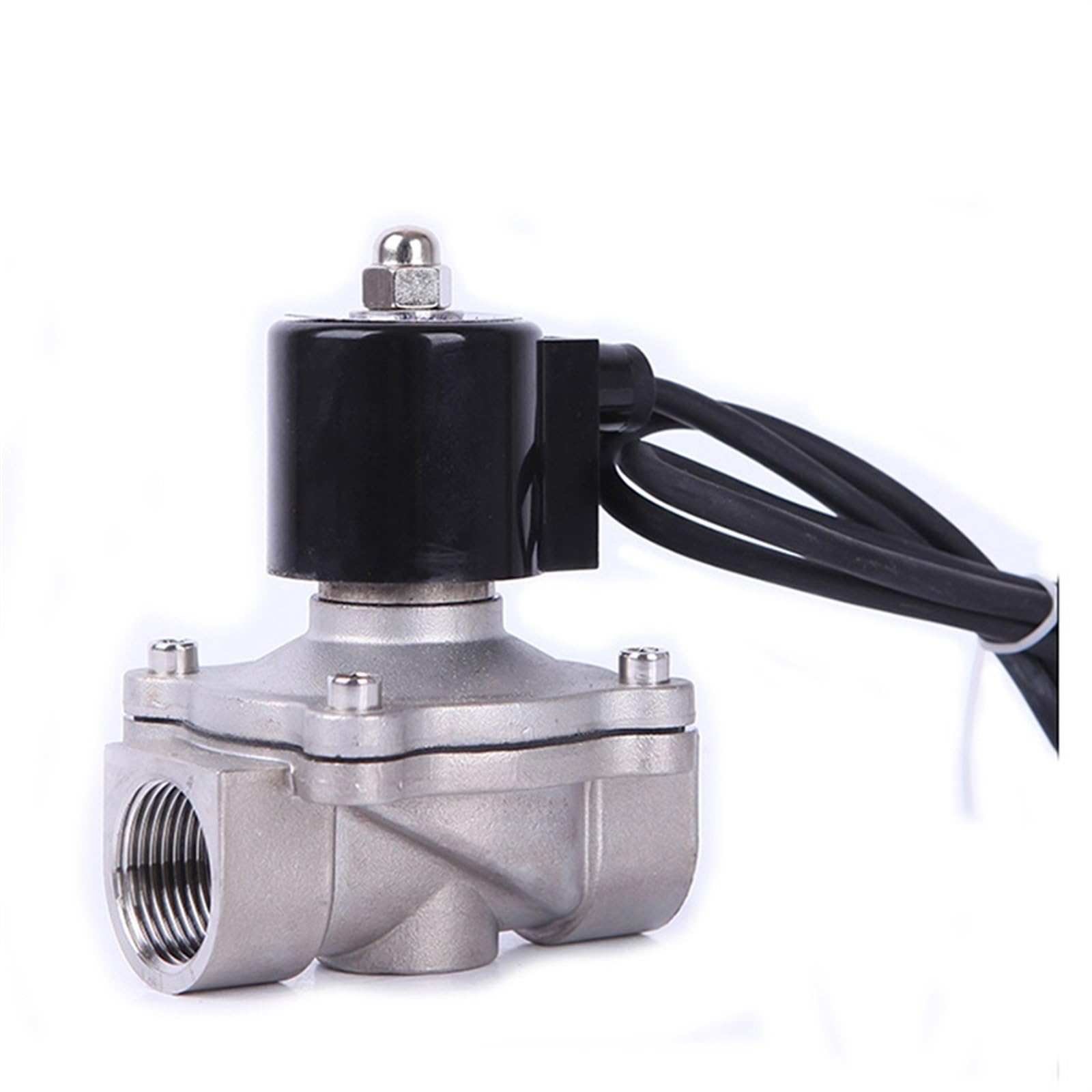 JNVFTCUX Low Pressure Normally Closed Stainless Steel Solenoid Valve 24v DN32 1-1/4inch for Musical Fountain 1Pcs(Bsp-240vac,2A-32B NBR)