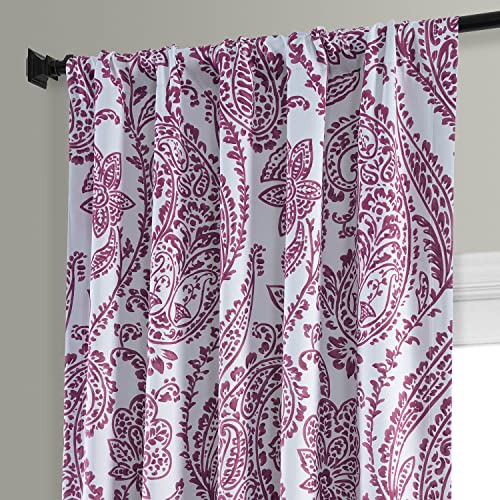 Image of HPD Half Price Drapes Printed Room Darkening Curtains for Bedroom, Living Room 50 X 108 (1 Panel), BOCH-KC16072F-108, Tea Time Cranberry