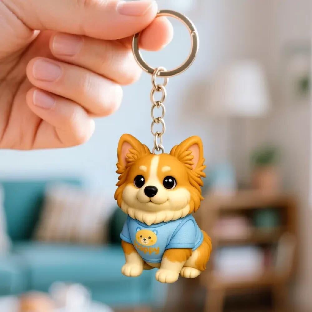 VEELU Custom 3D Action Figures Keychain, Personalized Mini Figurine from Your Photo, Custom Photo Keychain Gift for Men Women