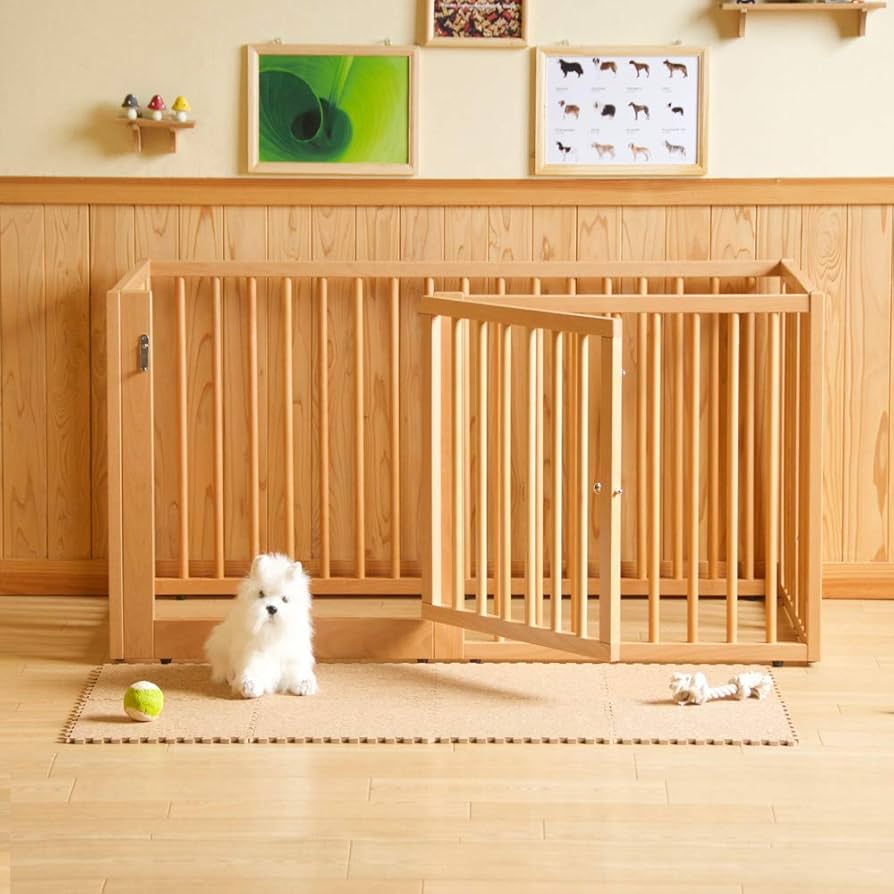 正規 日本製 送料負担 木製横幅1.2m 犬用ペットケージハウス+ 別途床用