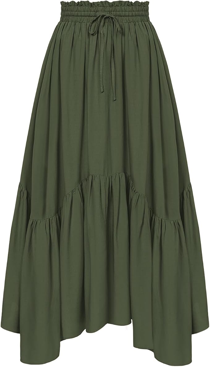 Muted floral midi skirt