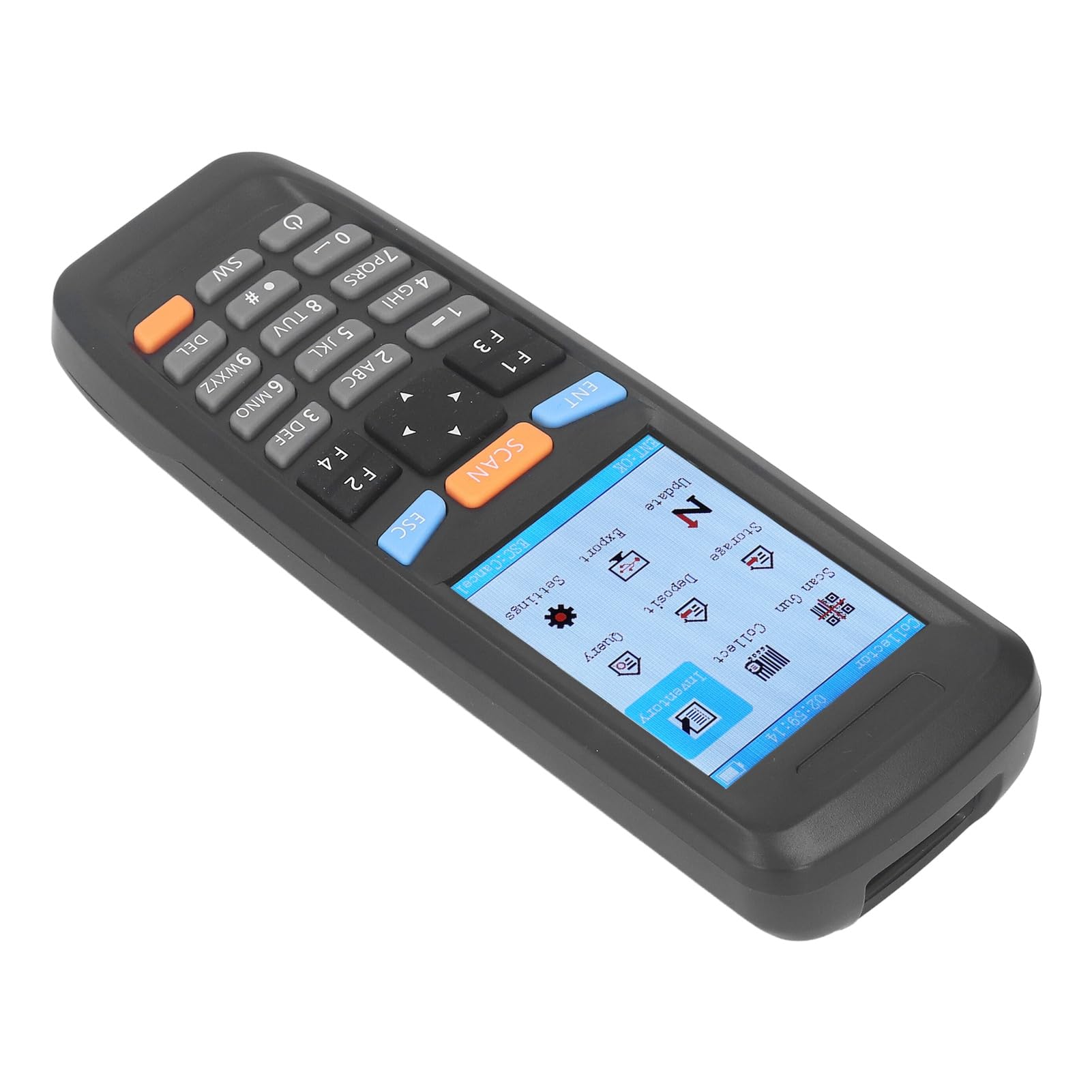 Escáner de Código de Barras Inalámbrico, Pantalla LCD de 2,8 Pulgadas, Espacio de Datos de 16 MB, Lector de Código de Barras Multifuncional, Carcasa de ABS para Entrega Urgente