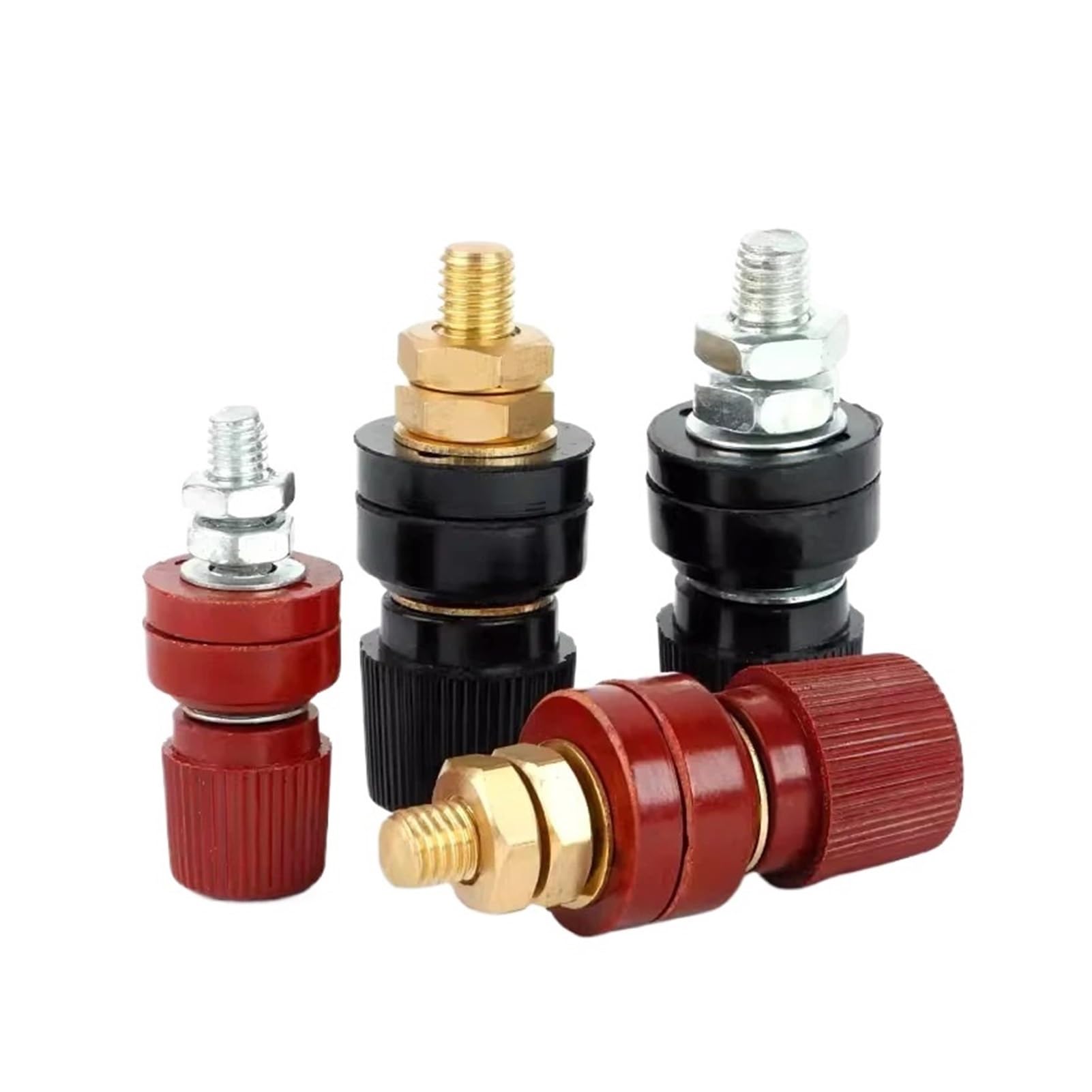 Power Junction Post Connectors Wiring Bolt M6 M8 Power Terminal Stud 100A 200A 300A 6MM 8MM Panel Wiring Studs 333 555 Series Copper Bolts and Screws(M6 333 Black)