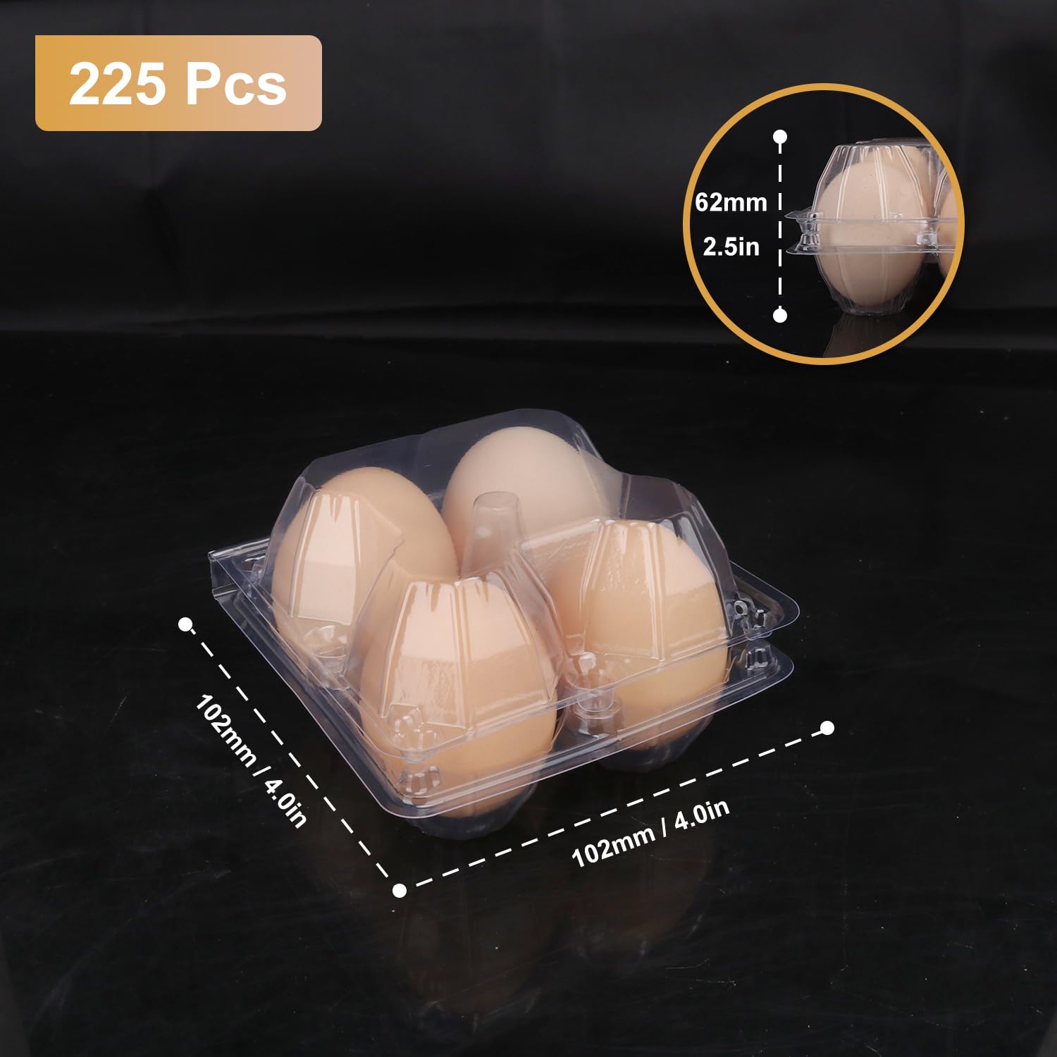 KUKLIPJIM Clear Plastic Egg Cartons - 120 Pack, 12-Grid Bulk Storage, Stackable & Reusable For Farm, Market, Or Home Kitchen - View #11