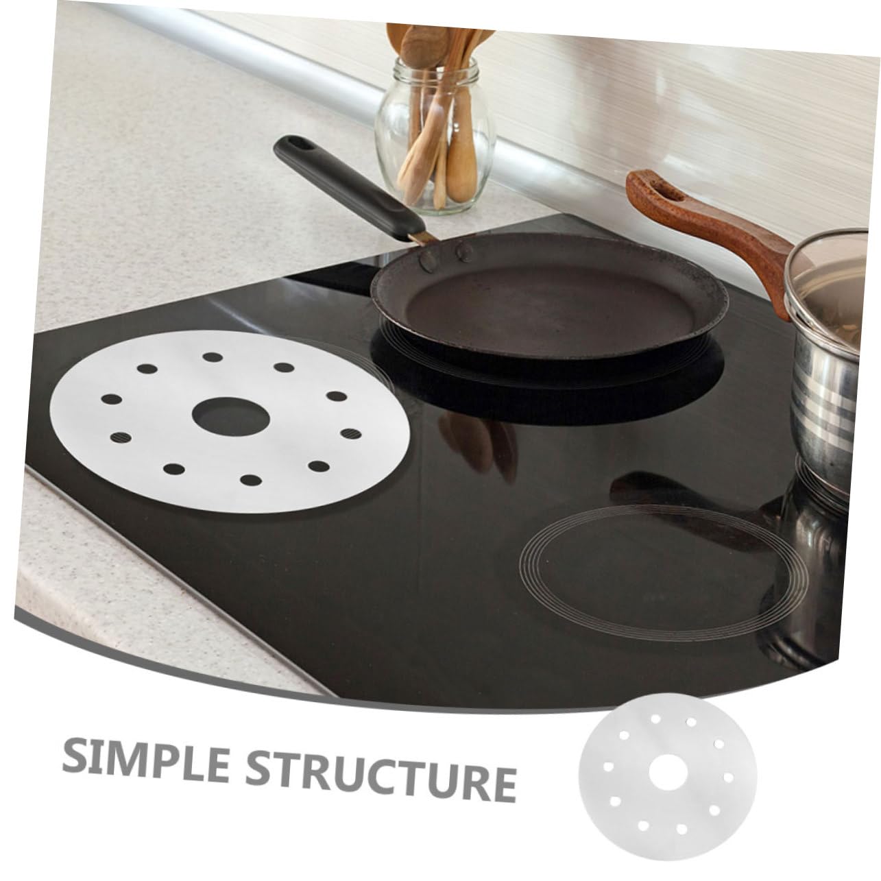 COLLBATH Smooth Edges Heat Conduction Sheet for Pot Even Heat Distribution Prevent Scratch Easy to Use