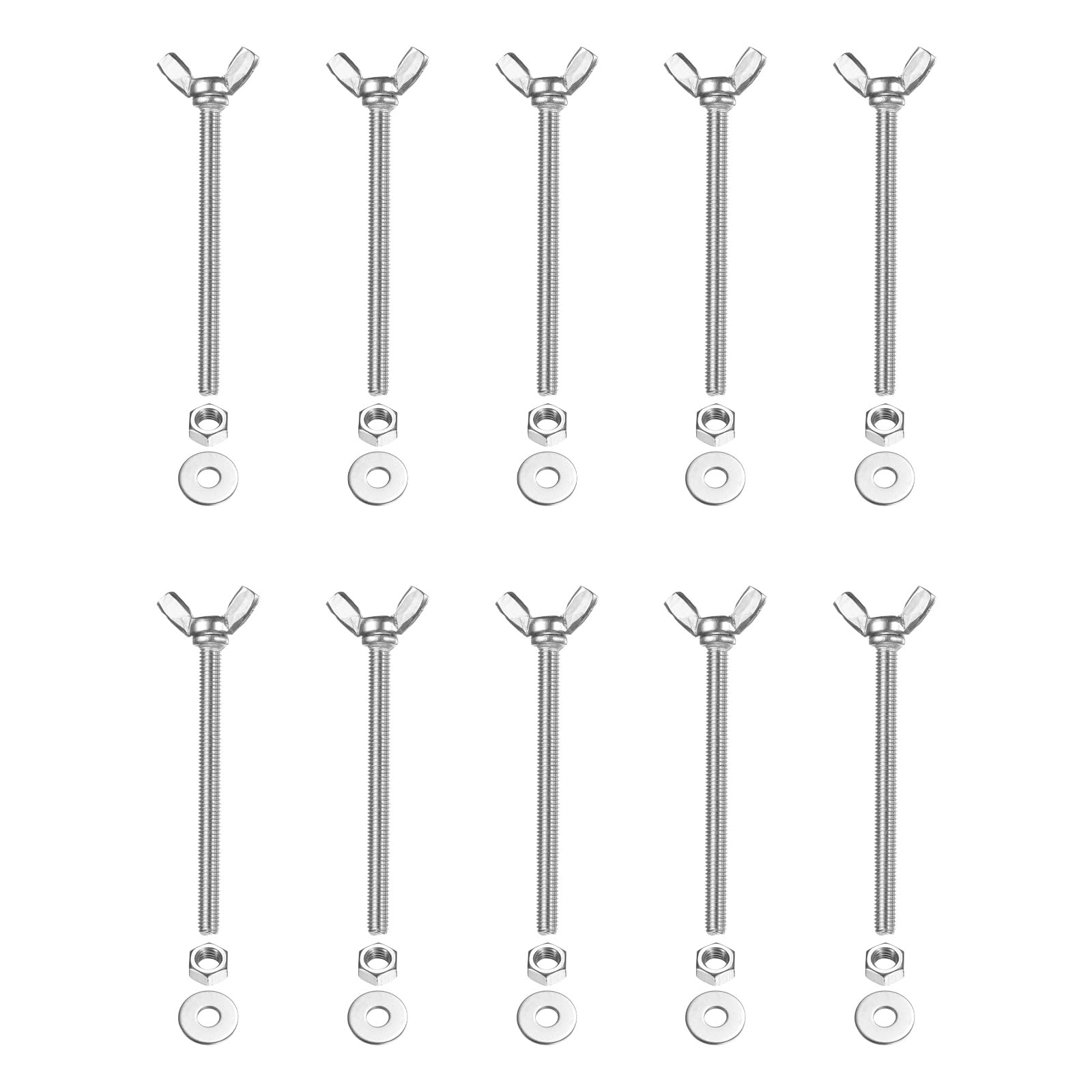 PATIKIL M5-0.8 x 50 mm Wing Butterfly Screw