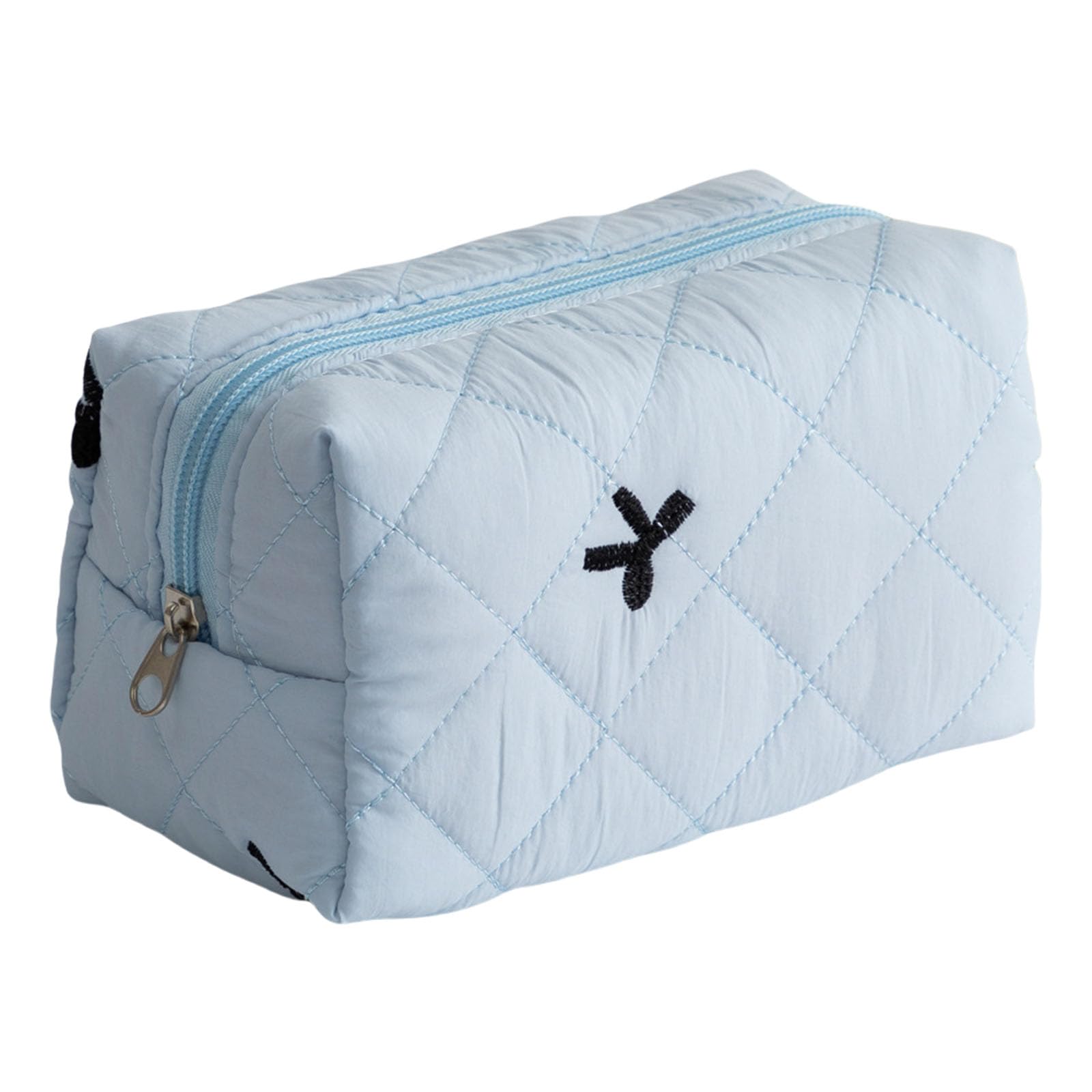 MICFENY Quilted Lipstick Organiser Bag with Elegant Bowknot Stylish and Practical Makeup Storage Container Cosmetic Holder