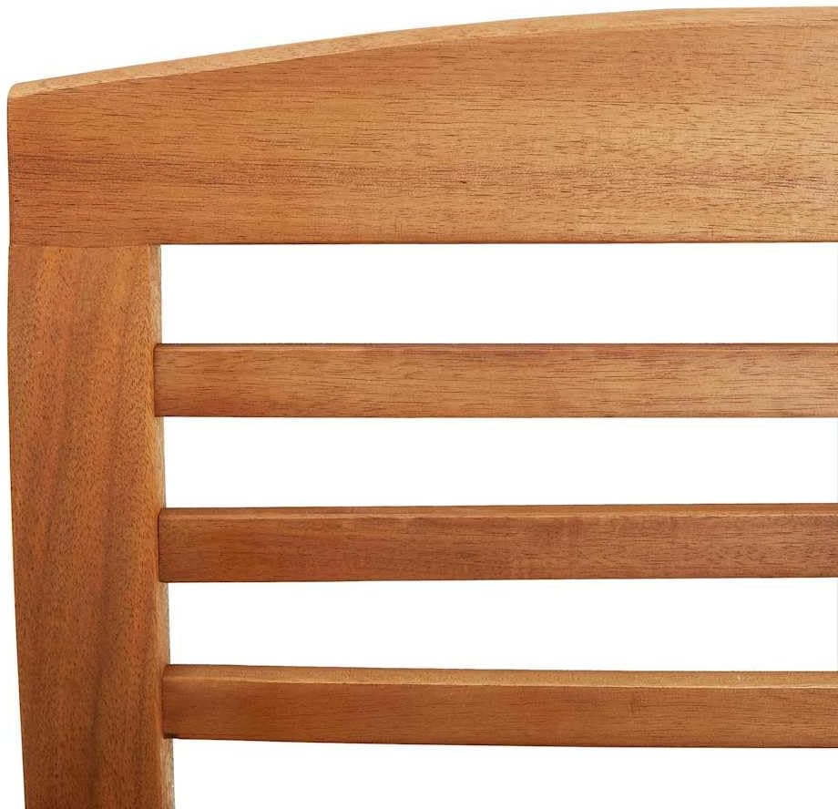 vidaXL Outdoor Dining Chairs, Set of 2, Solid Acacia Wood, Natural Finish Slatted Design, for Garden Patio Contemporary Wooden Seating
