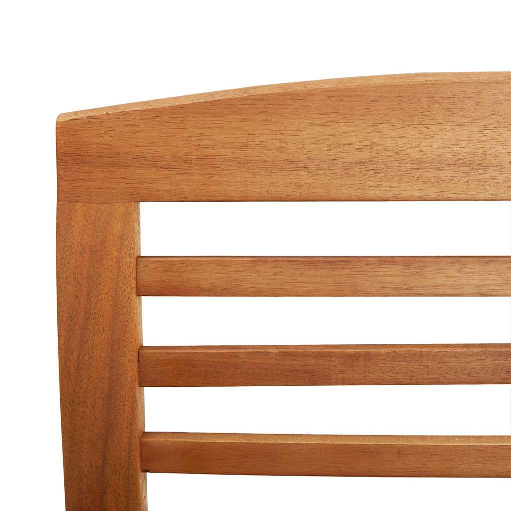vidaXL 2X Madera Maciza de Acacia Sillas de Jardín Asiento Mobiliario Muebles Cocina Hogar Restaurante Comedor Exterior con Respaldo