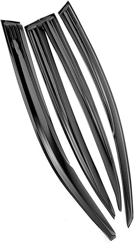 Miniatura 6 de Deflectores de protección contra la lluvia – Paquete de 4 deflectores de ventana lateral para ventanas de coche, cinta adhesiva para montaje