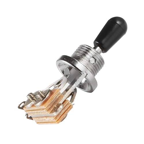 Miniatura 6 de Randon Interruptor de palanca de guitarra recta corta de 3 vías con tapas de perilla de punta compatible con Gibson Toggle Les Paul Electric Guitars