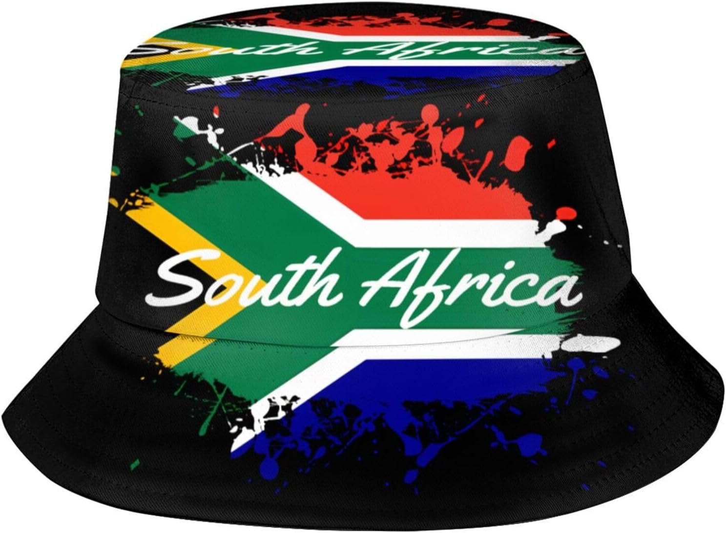 South Africa Flag Bucket Hats Fashion Beach Sun Cap Packable Outdoor Patriotic Fisherman Hat for Women Men