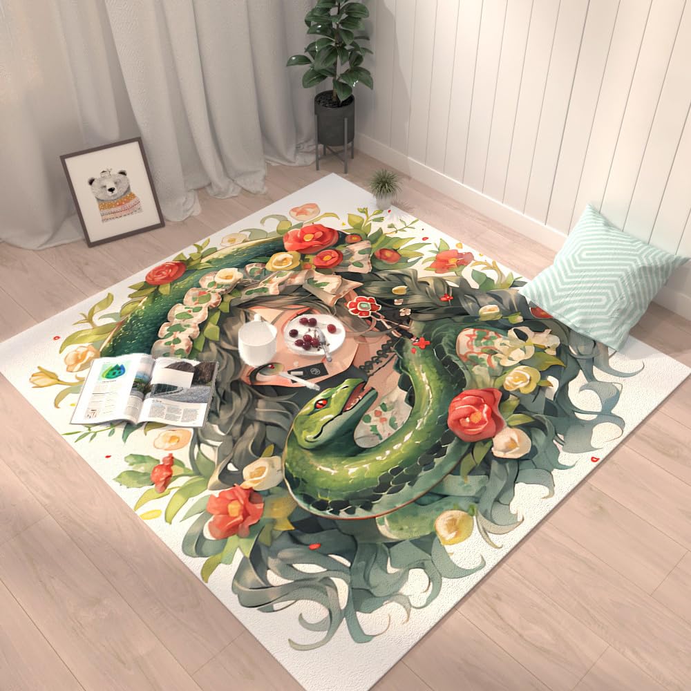 Alfombra Salon Grande 200X300 Animación Antideslizante Alfombra Lavables, para Cocina, Salón Comedor, Habitacion, Dormitorio,Material de Lana Corta Suave