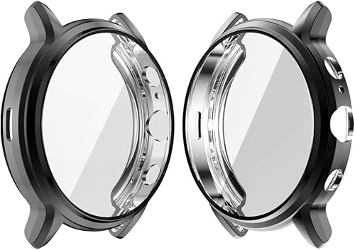 Miniatura 8 de FitTurn Compatible con Fossil Gen 5 Carlyle HR - Carcasa protectora de pantalla, proceso de chapado, color metal, TPU a prueba de golpes, carcasa