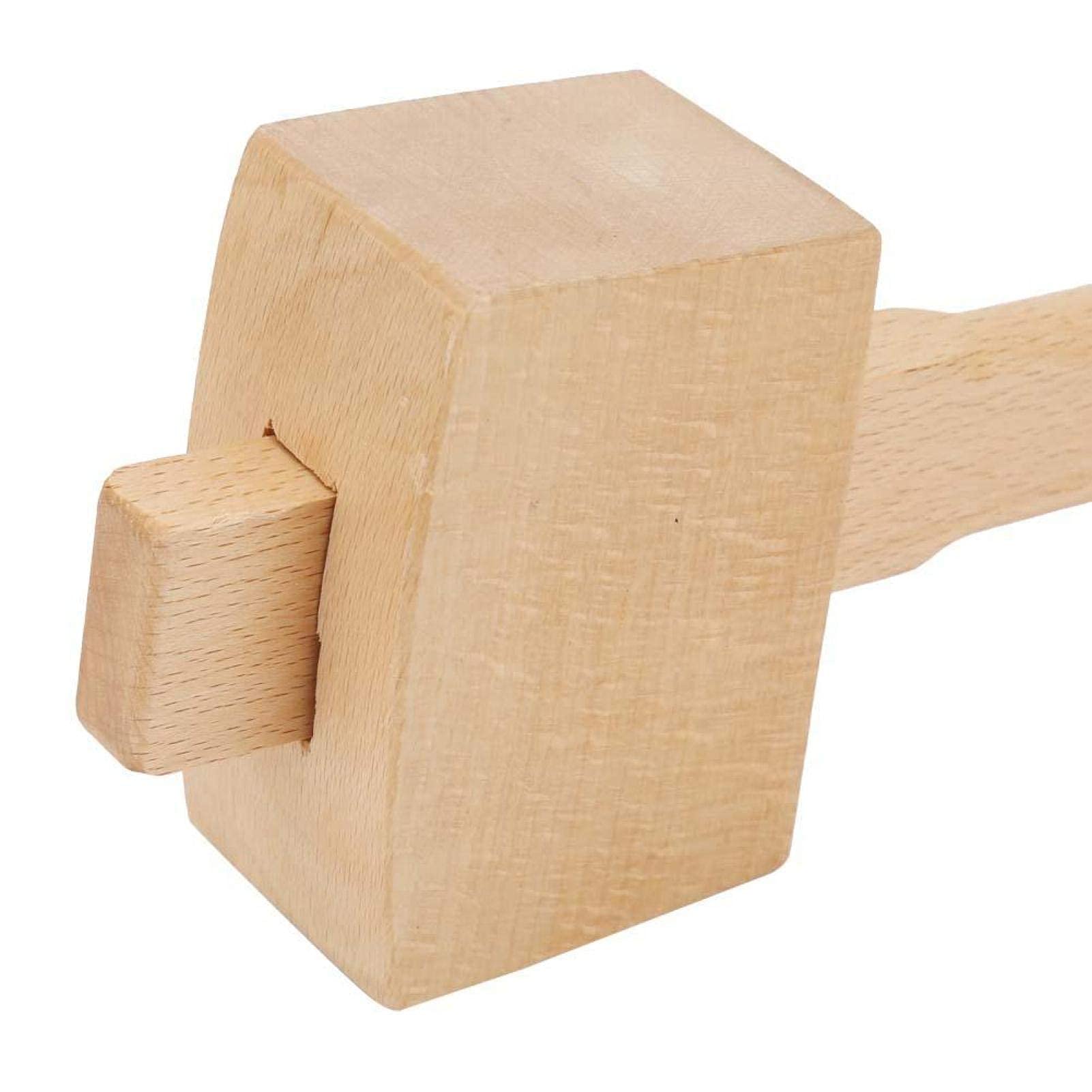 Mazo de madera natural pequeño/grande, martillo de carpintero profesional Martillo de mazo de madera Herramienta de carpintería para colocar y ensamblar muebles de madera (L)