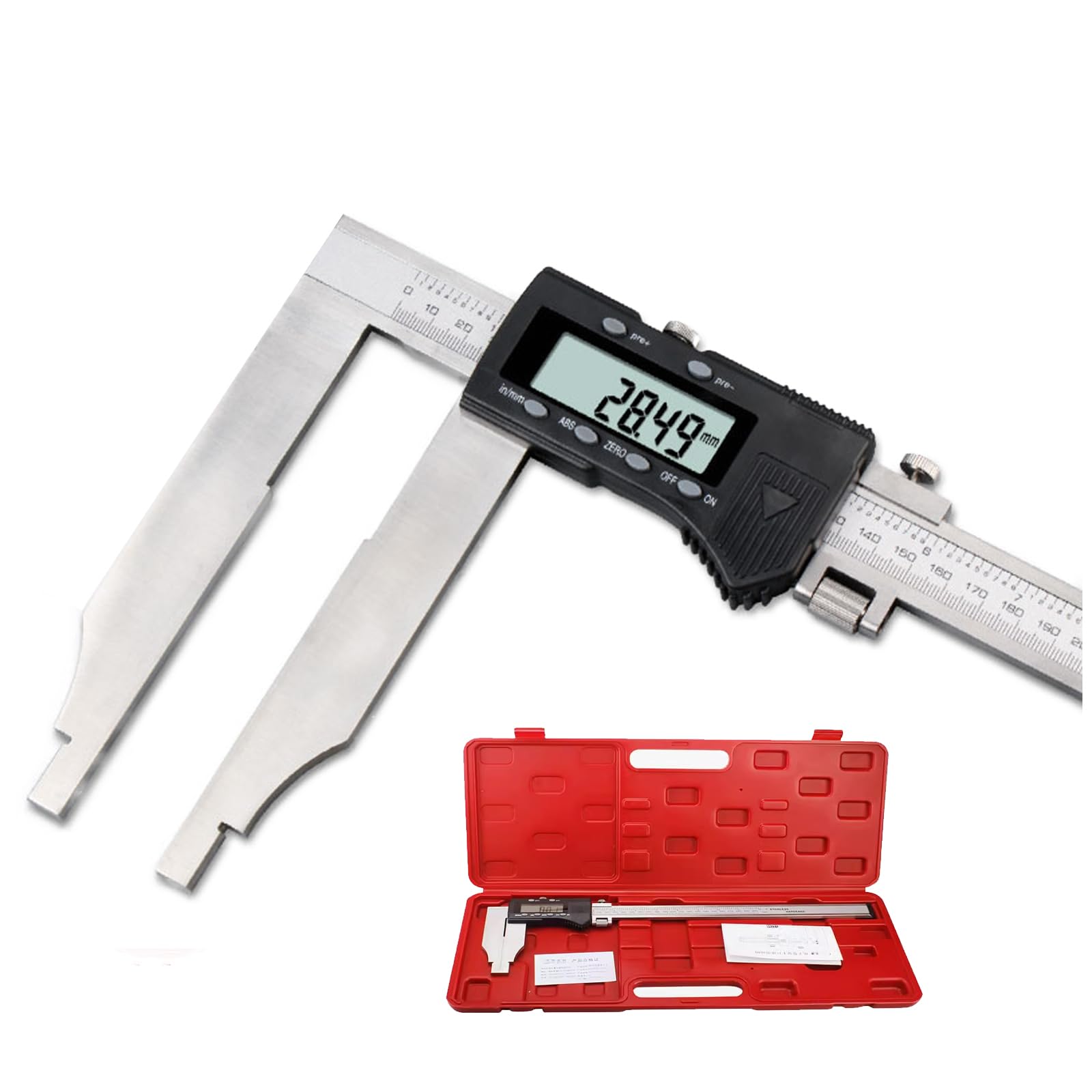 12 Inch Digital Caliper Long Jaw Heavy Duty Caliper with 8