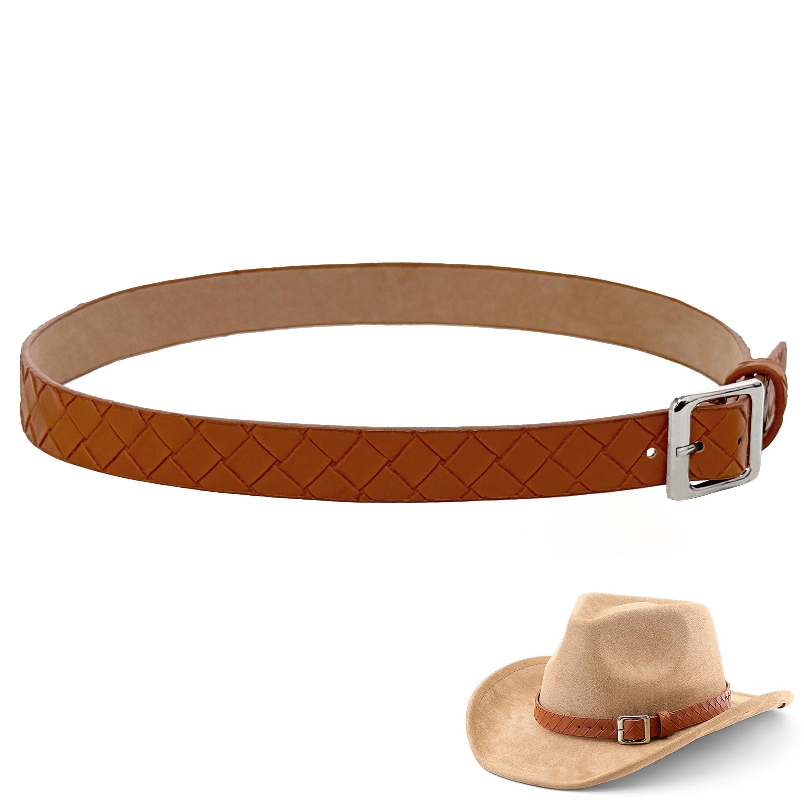nemokamai Cowboy Hat Bands for Men Women Leather Hatbands Belt for Cowboy Western Fedora Cowgirl Hats Multicolor