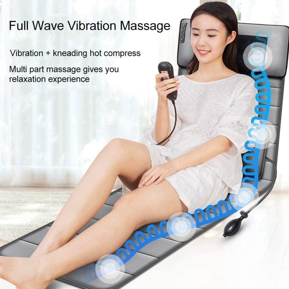 Ogrzewana mata do masażu z 20 główkami Shiatsu do masażu szyi, poduszka grzewcza do masażu całego ciała i łagodzenia bólu pleców, odcinka lędźwiowego i nóg.