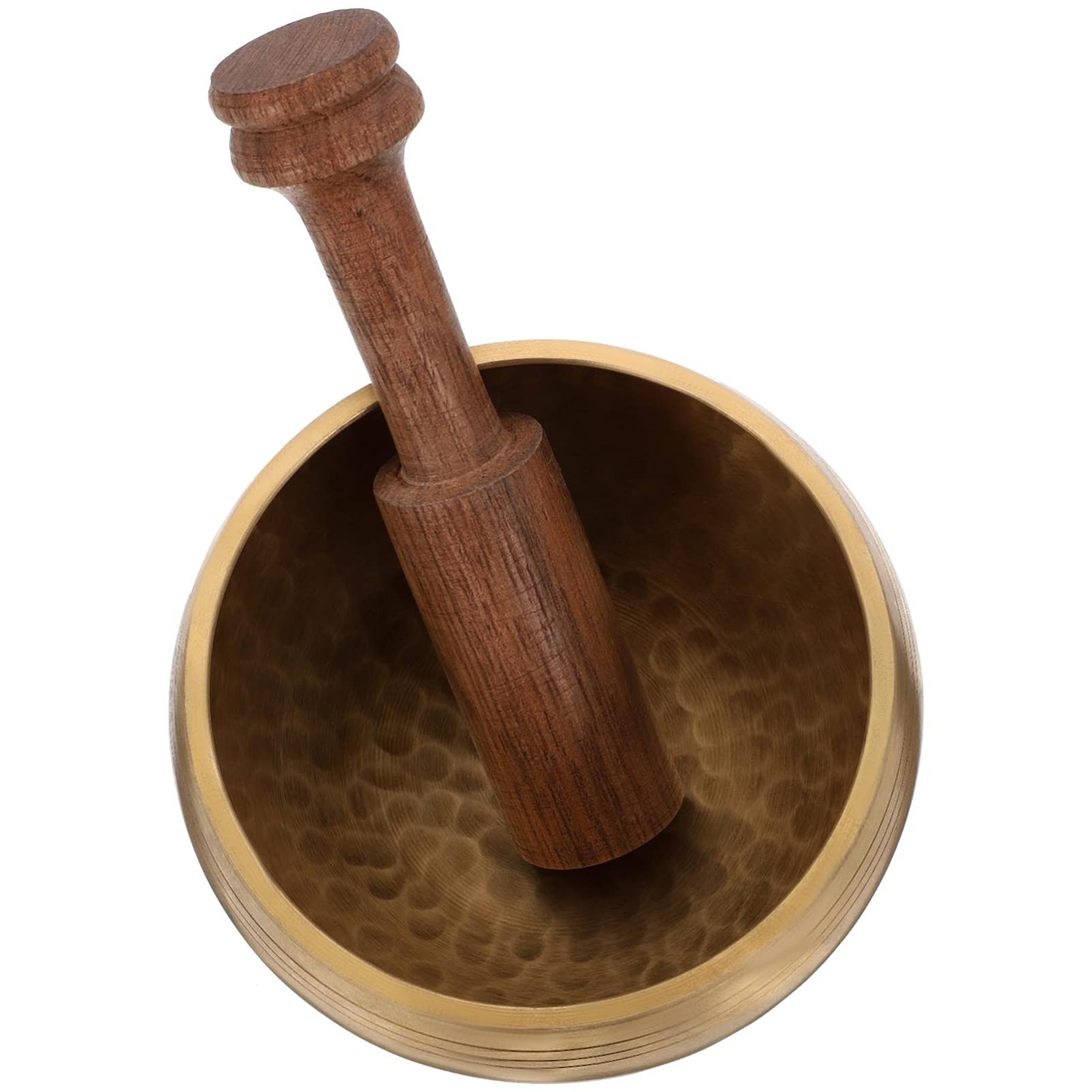 Set Campana musicale buddista Campana sonora con maglio Campana yoga Accessori per meditazione Campana tibetana buddista Campana tibetana per preghiera Consapevolezza Campana tibetana con asta di l