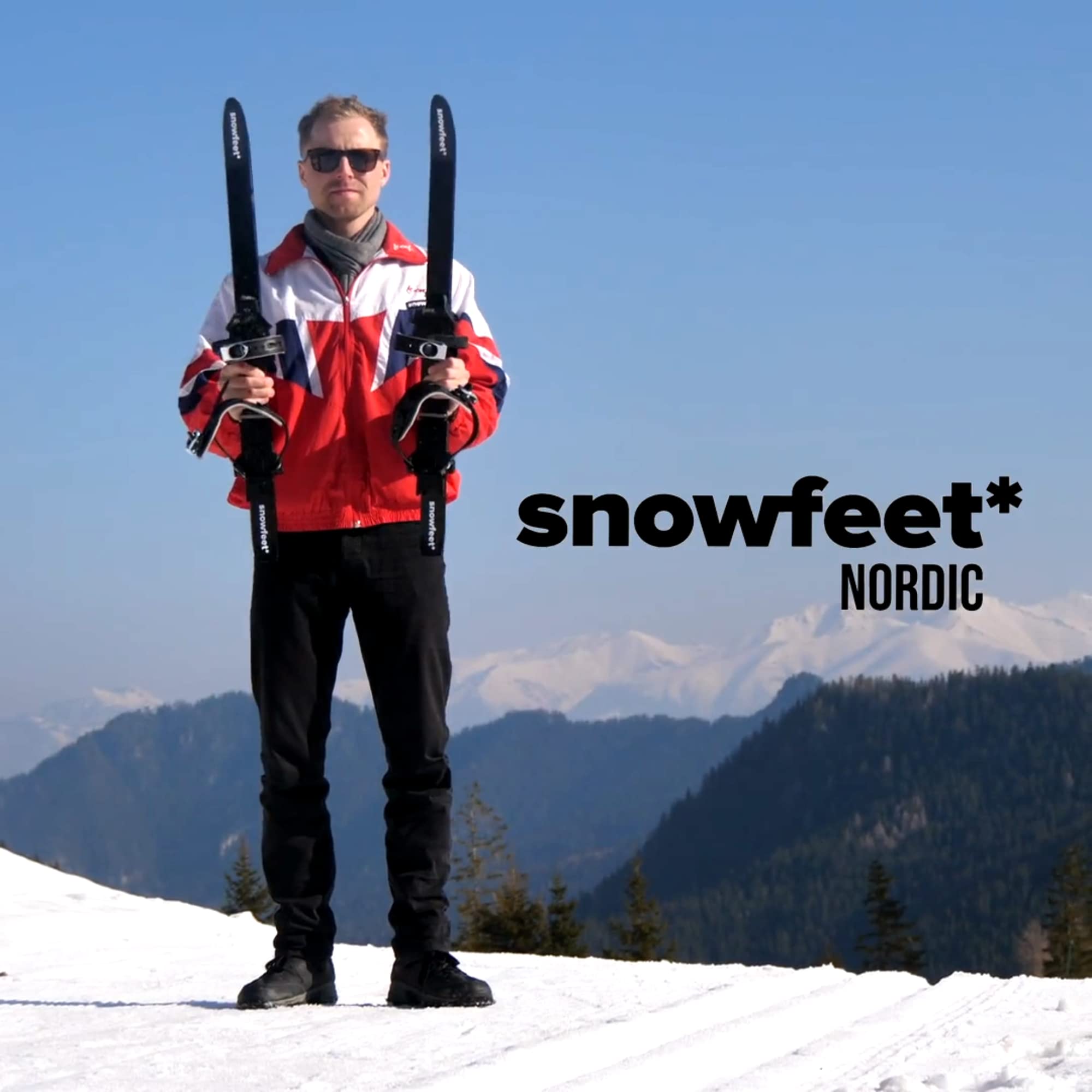 Snowfeet Nordic | Langlaufski | 90 cm (Winterschuhe Bindungen)