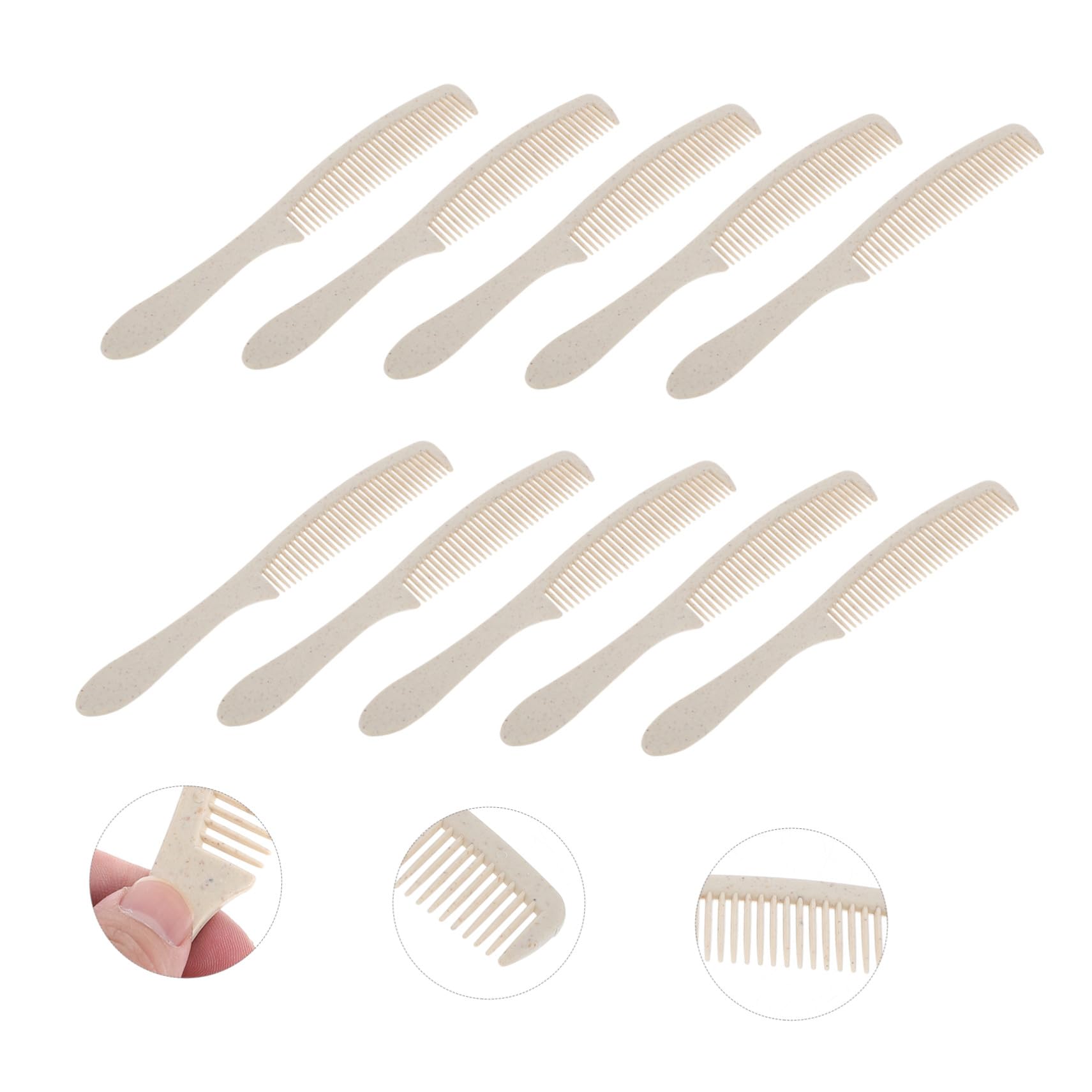 Anneome 50 Peines Desechables Con Funda Individual Para Pelo Portátiles Y Prácticos Peines De Plástico Para Cuidado Y Corte Ideal Para Viajes Y Uso Diario