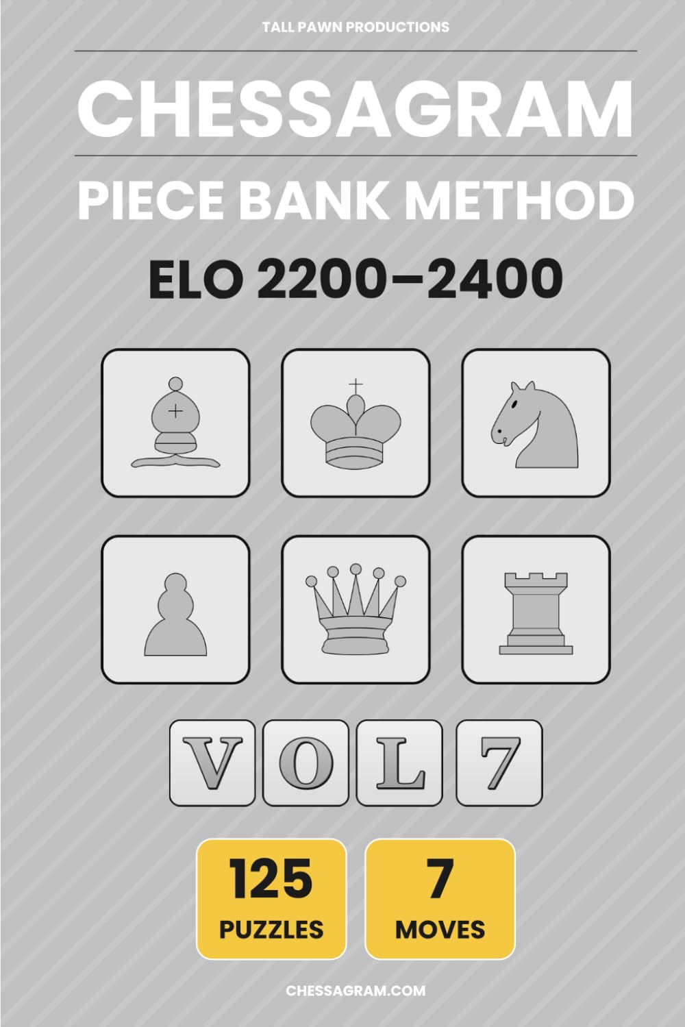 Chessagram: 7 Moves - Piece Bank Method (ELO 2200-2400) - Visualisation Training (Chessagram Method - Pieces Only - 7-Moves - White to Play)