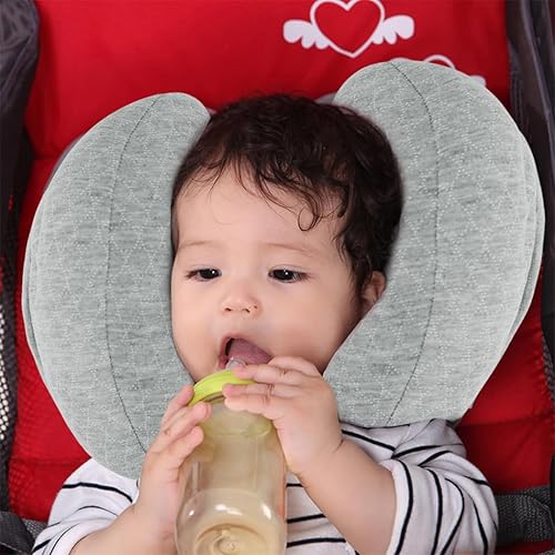 Miniatura 8 de Almohada de apoyo para la cabeza del bebé, almohada de viaje 2 en 1, almohada de cabeza ajustable en forma de plátano para niños pequeños,