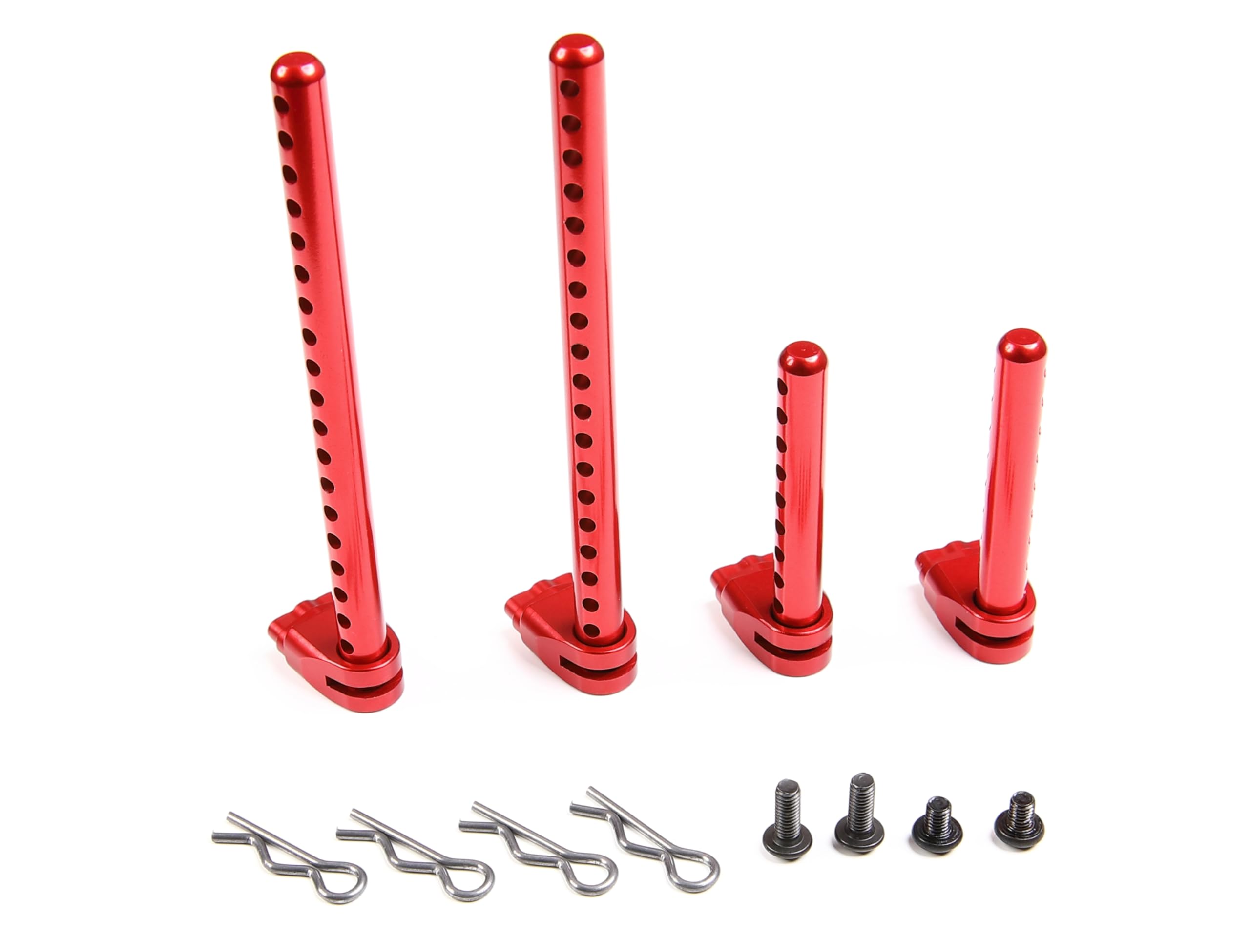 BrewJa TT-02 Metal Front Rear Body Holder Kit Compatible with Tamiya TT02 (Color : Red)